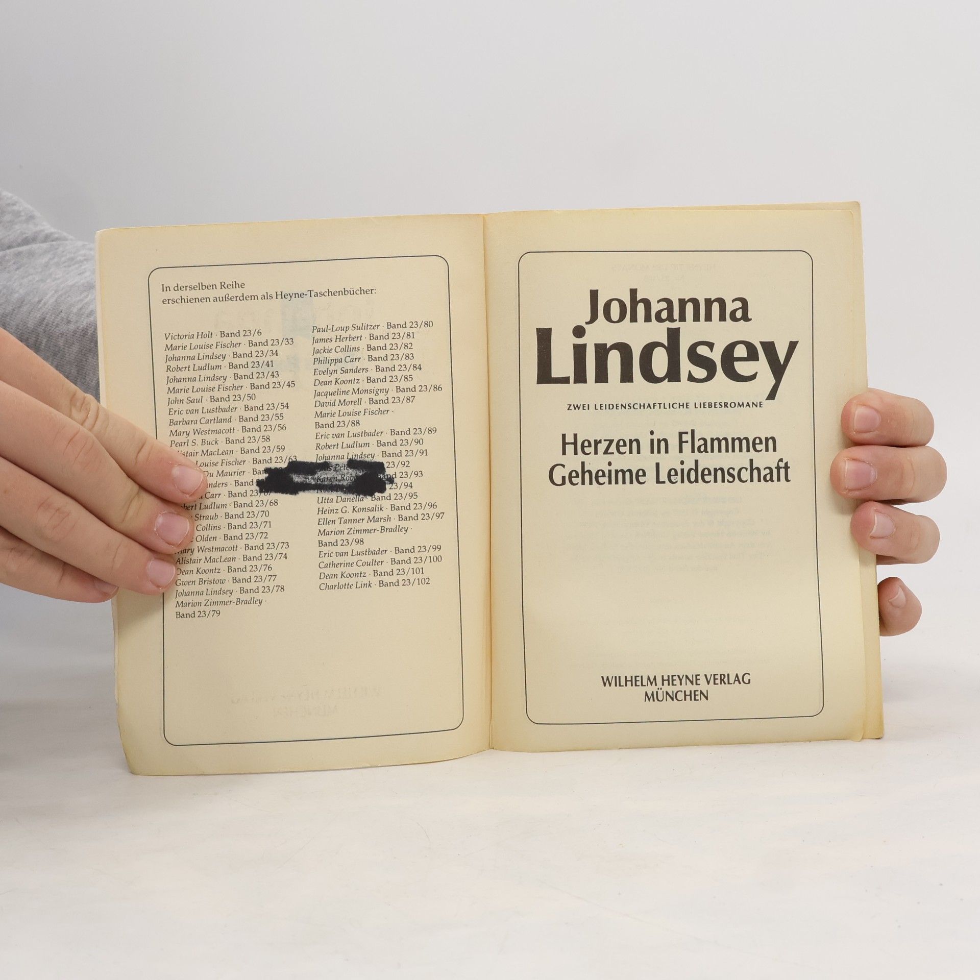 Johanna Lindsey Herzen in Flammen. Geheime Leidenschaft. Zwei leidenschaftliche Liebesromane