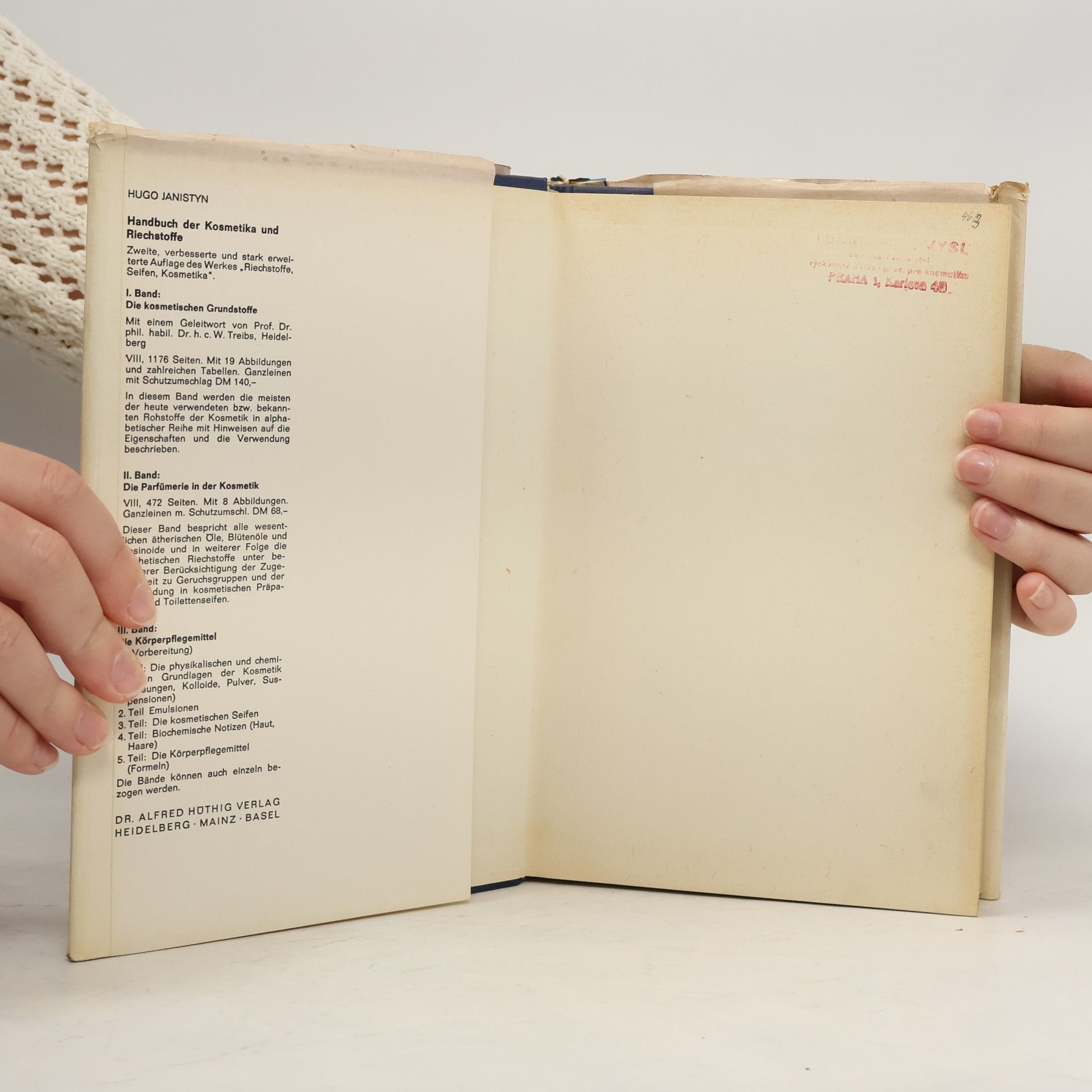 Boris Janistyn Handbuch der Kosmetika und Riechstoffe
