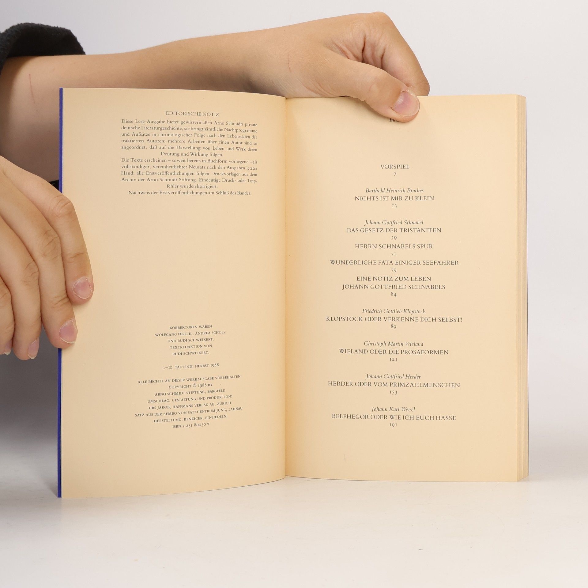 Arno Schmidt Zur deutschen Literatur 1