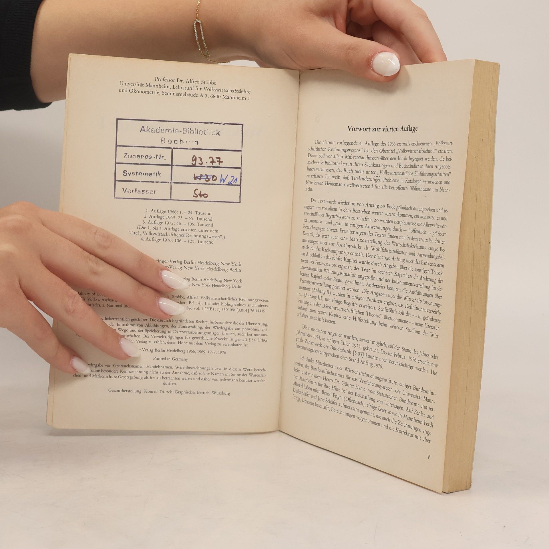 A. Stobbe Heidelberger Taschenbücher - 14: Volkswirtschaftslehre I