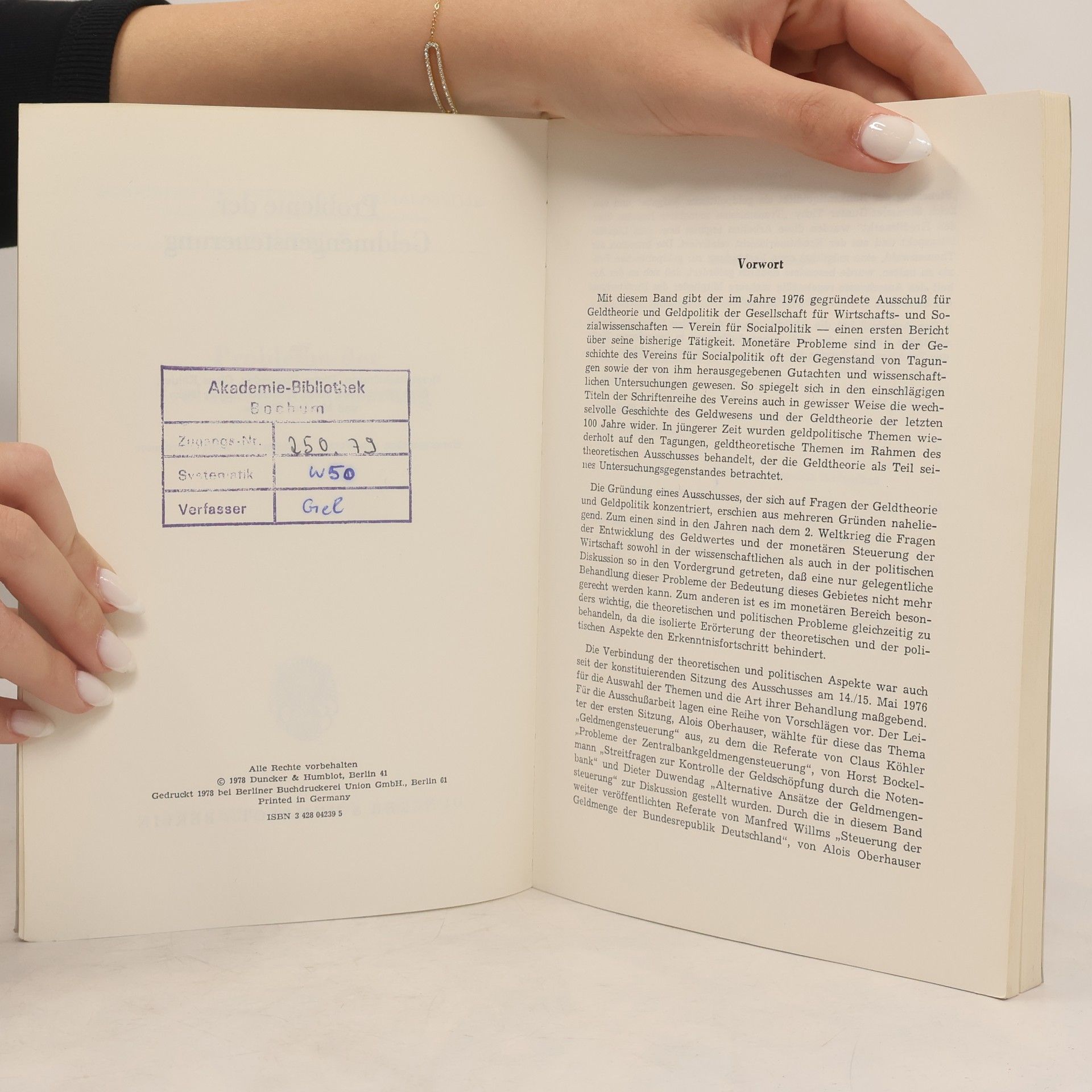 Autores varios Probleme der Geldmengensteurerung