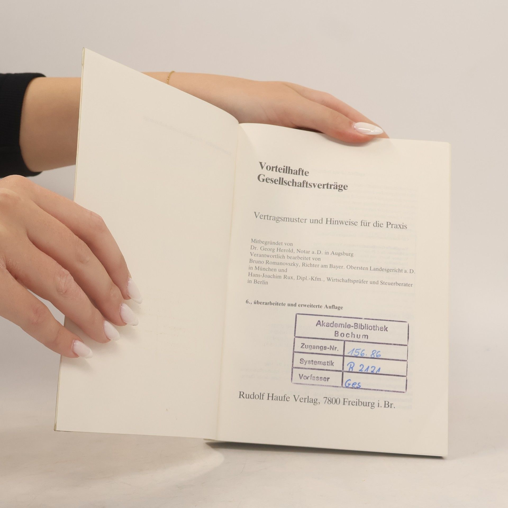 Bruno Romanovszky Vorteilhafte Gesellschaftsverträge - 6. Auflage