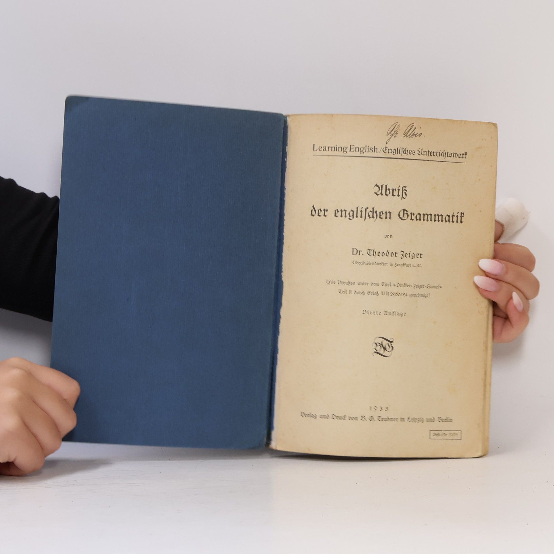 Gustav Humpf Abriß der englischen Grammatik