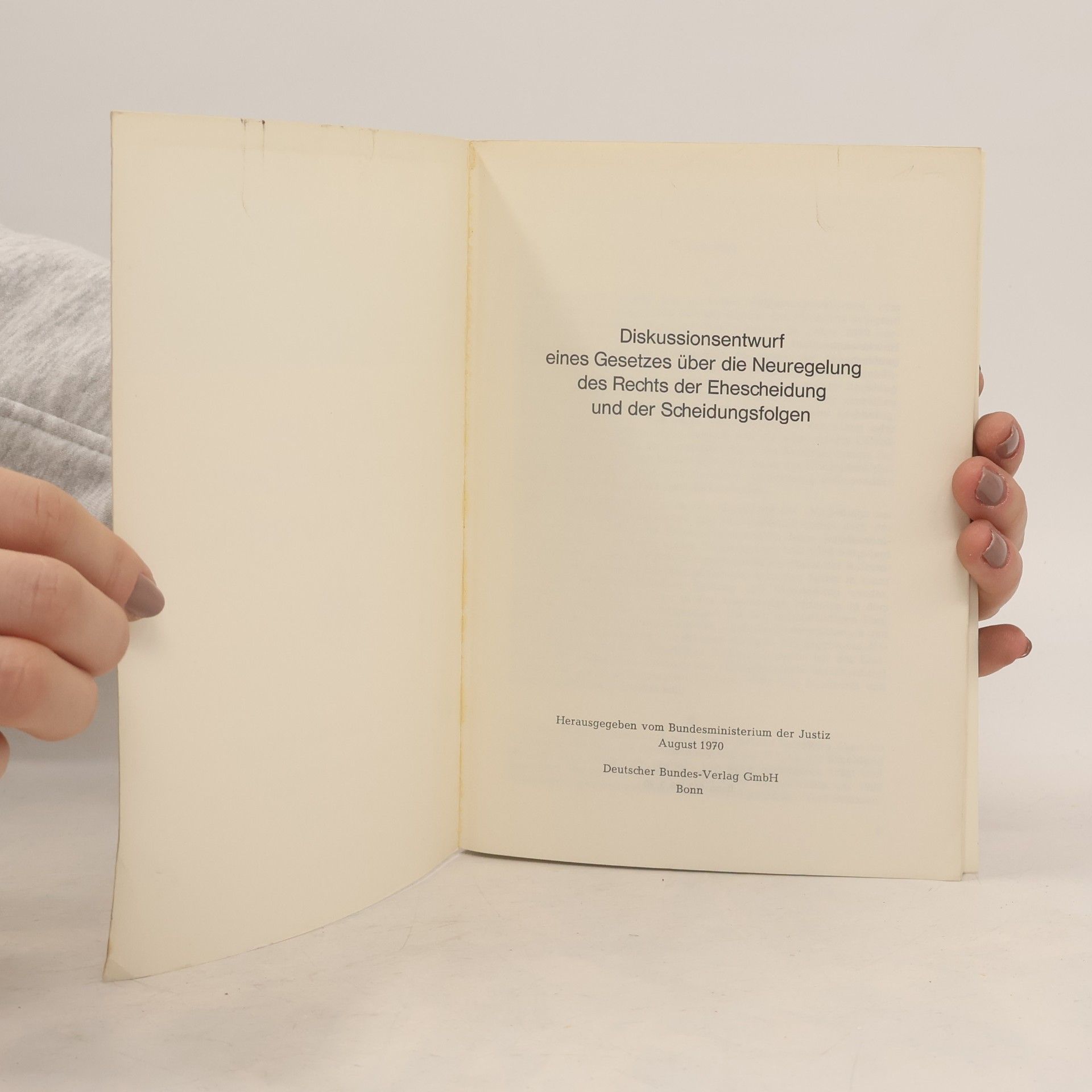 Various authors Reform des Rechts der Ehescheidung und der Scheidungsfolgen