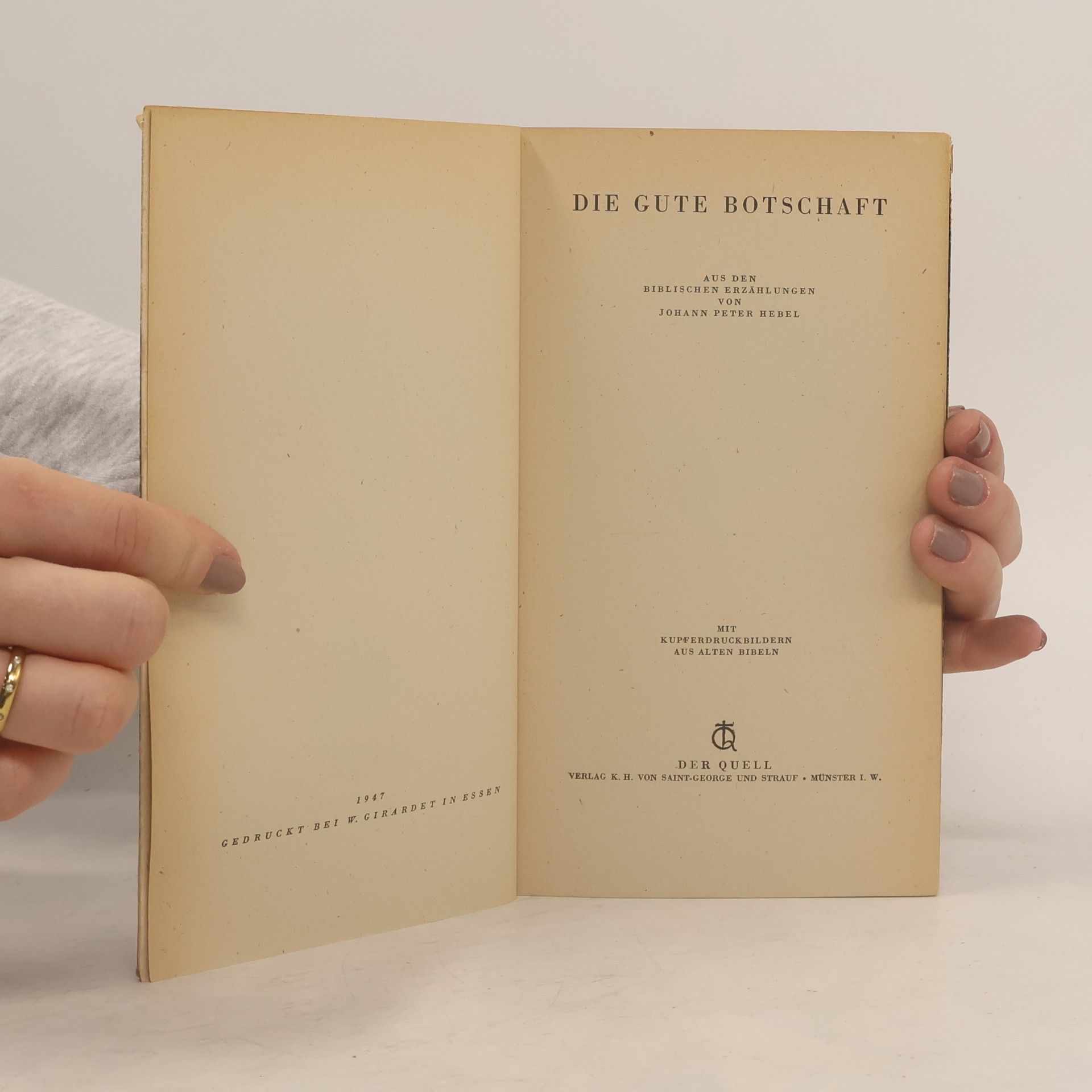 Johann Peter Hebel Die gut Botschaft