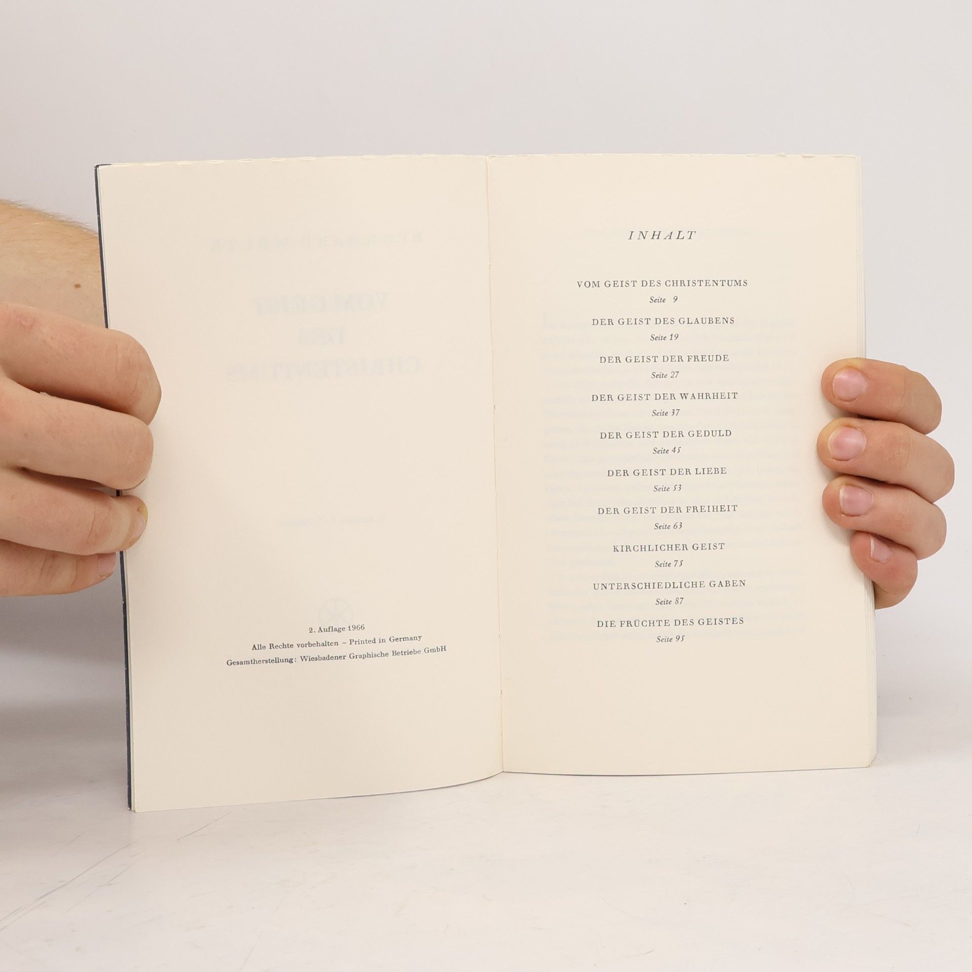 Bernhard Welte Vom Geist des Christentums
