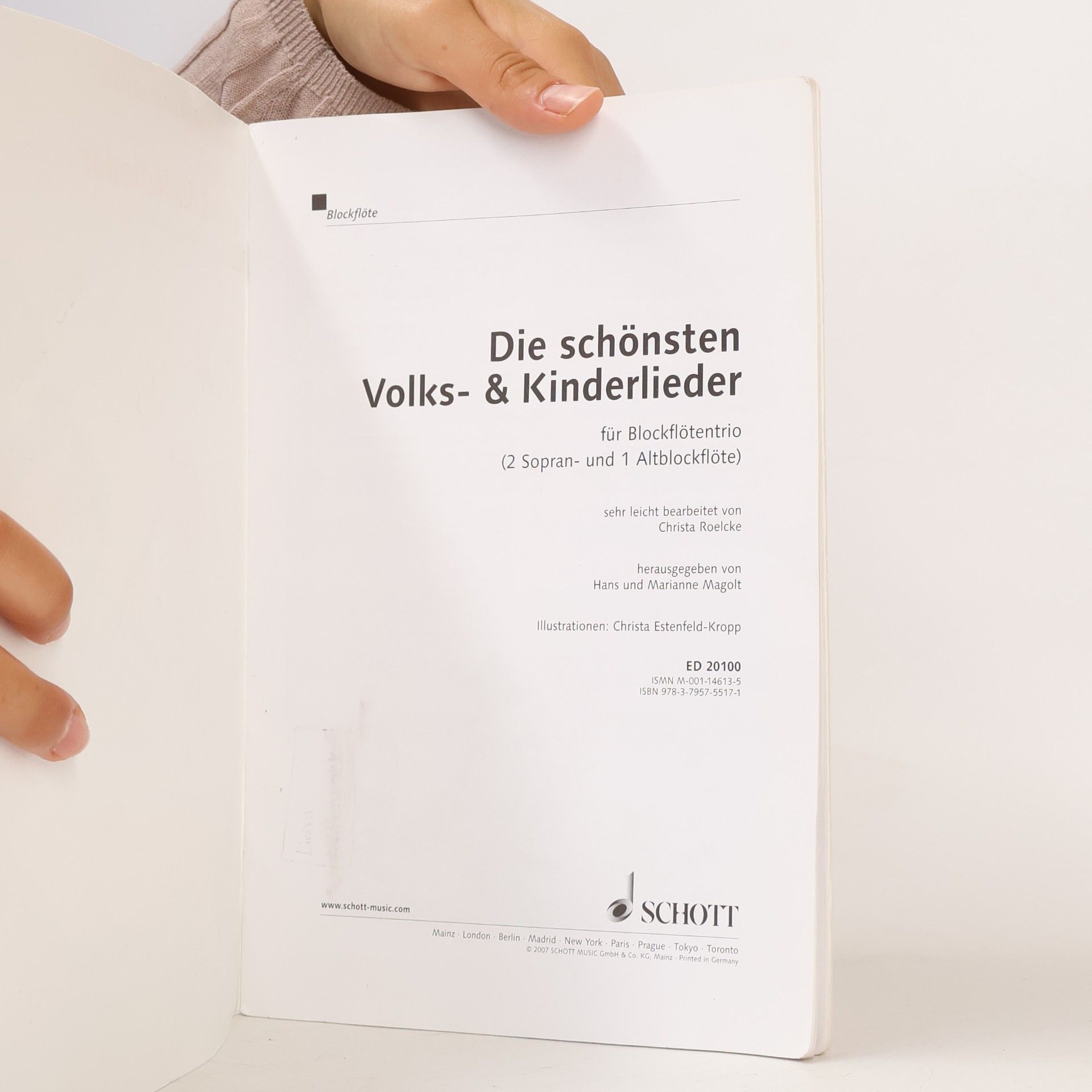 Marianne Magolt Die schönsten Volks- und Kinderlieder - Trioheft