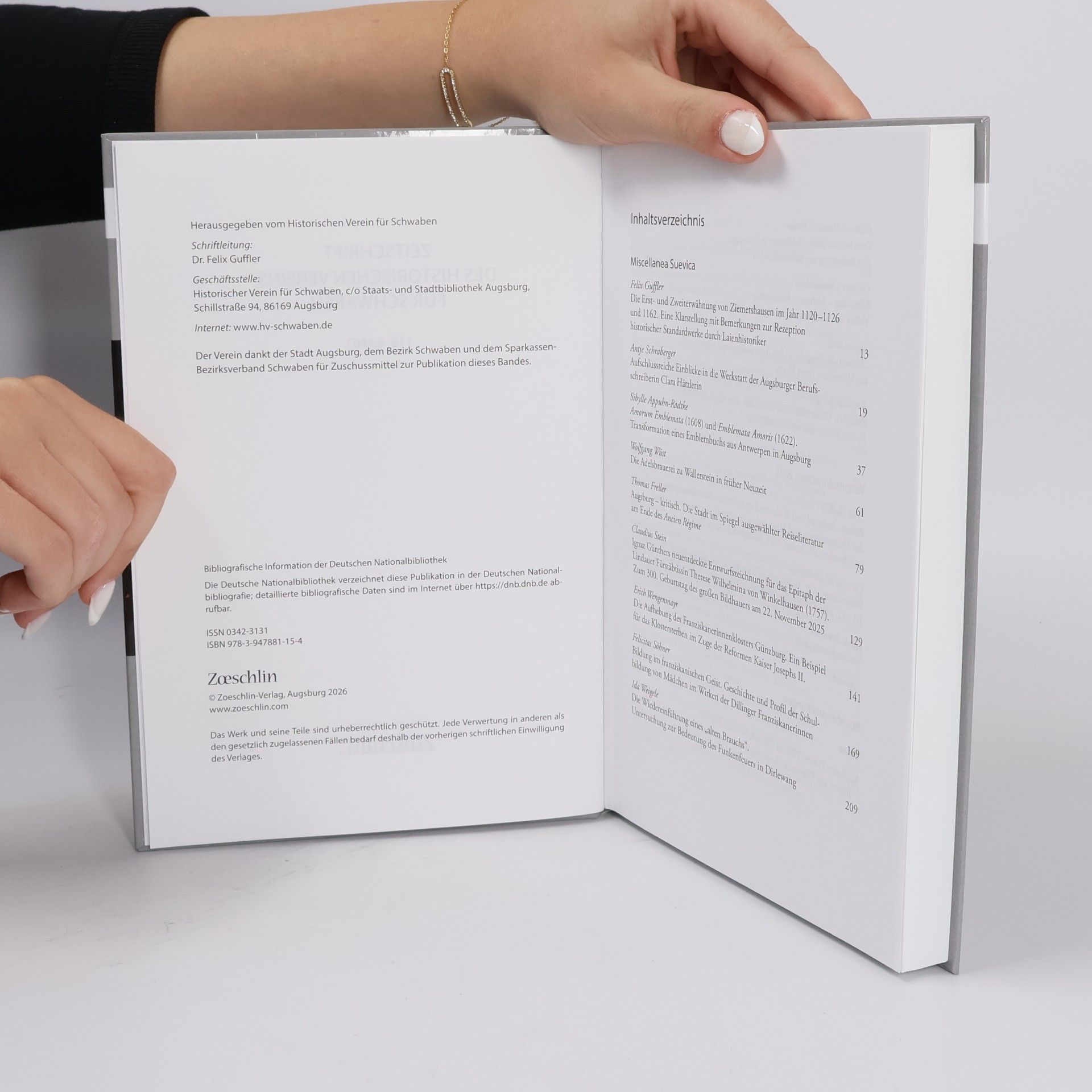 kolektiv Zeitschrift des Historischen Vereins für Schwaben 118