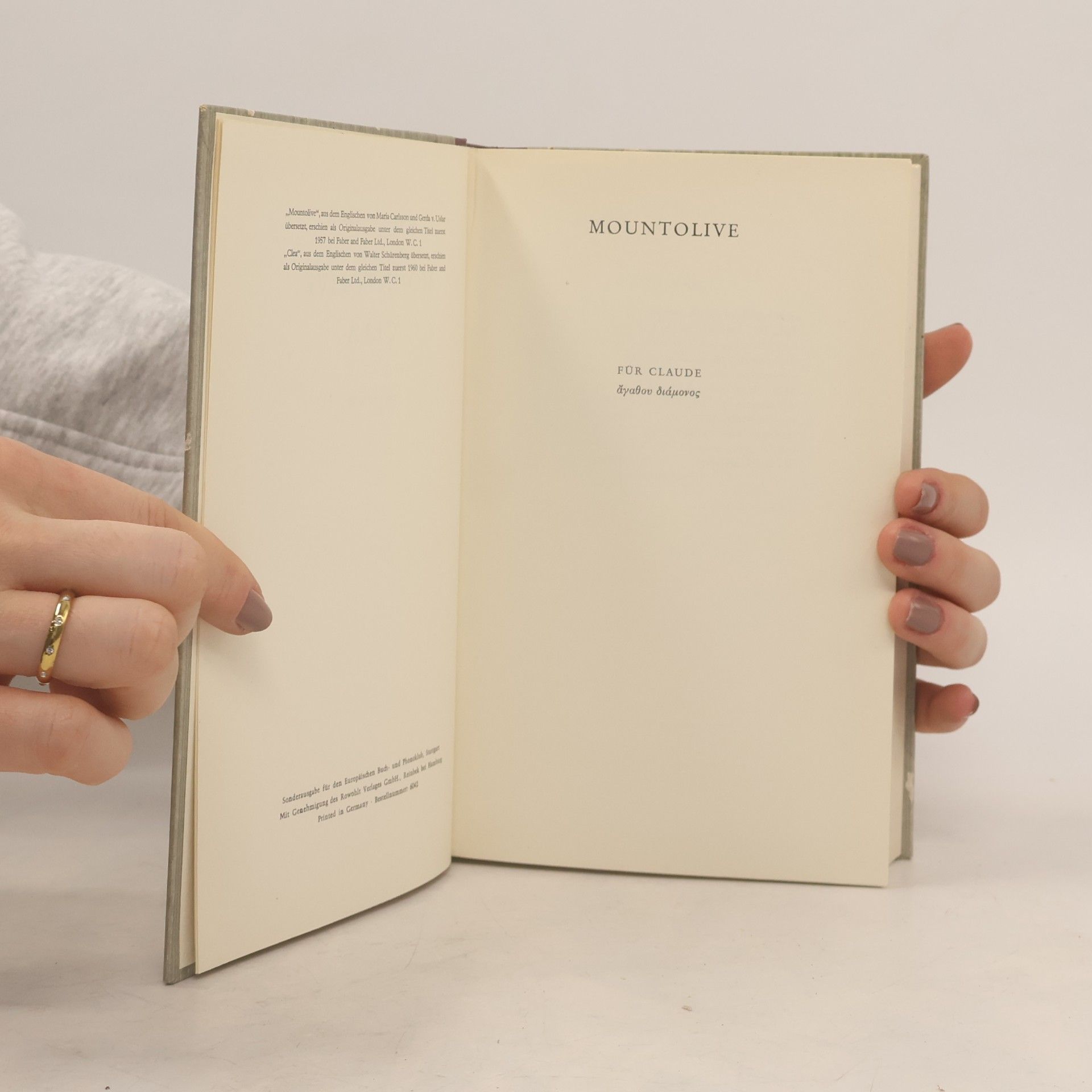 Lawrence Durrell Mountolive. Clea