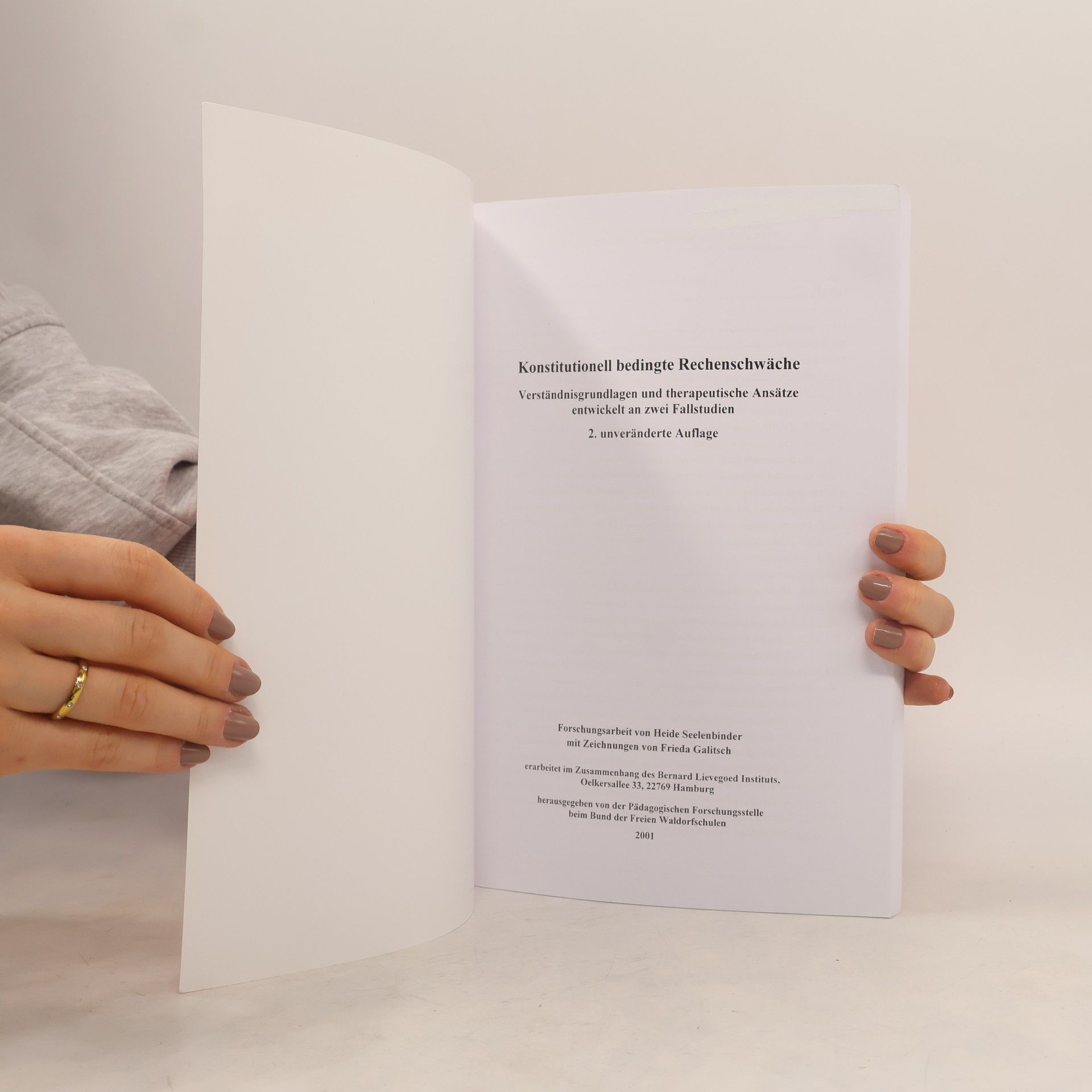 Heide Seelenbinder Konstitutionell bedingte Rechenschwäche