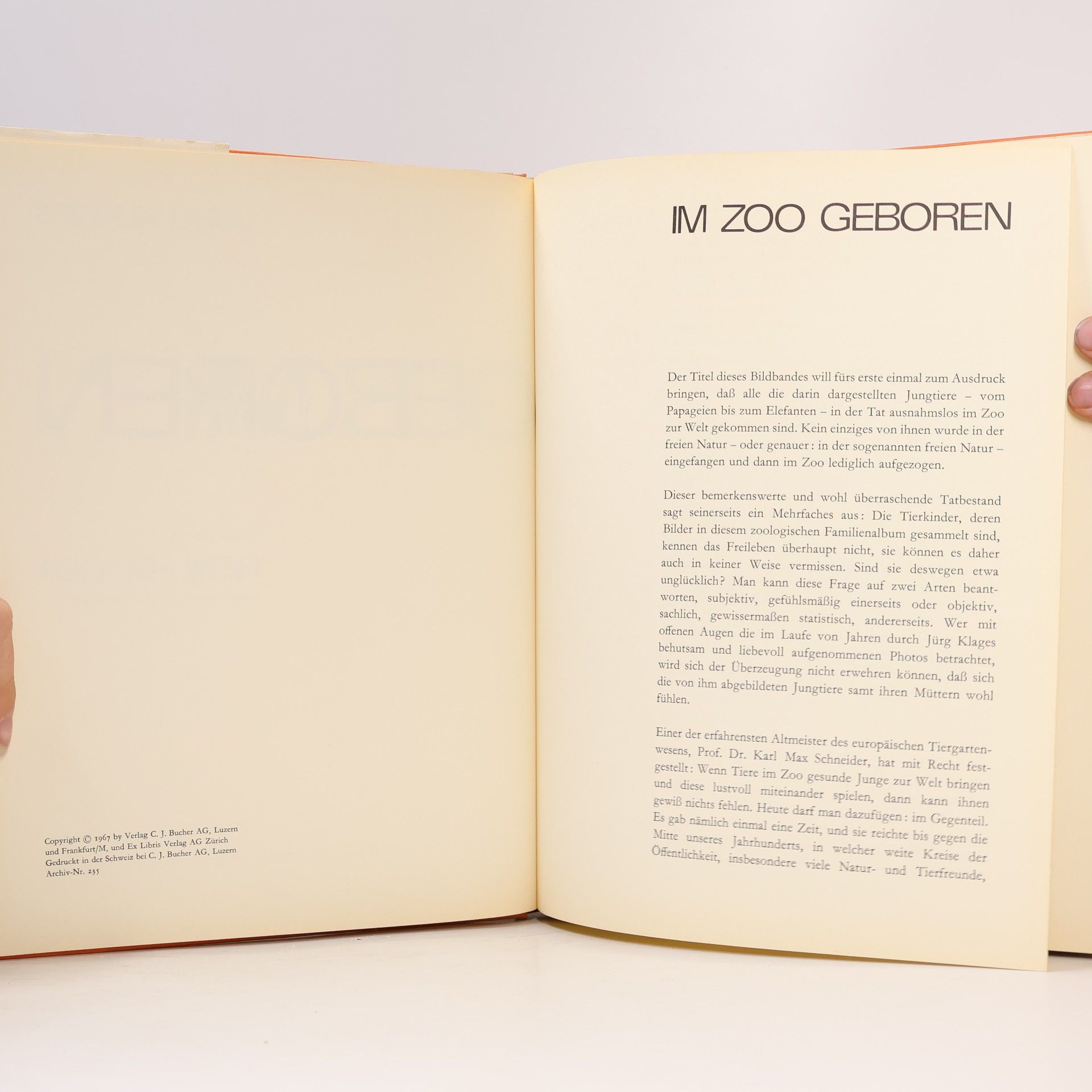 Jürg Klages Im Zoo geboren