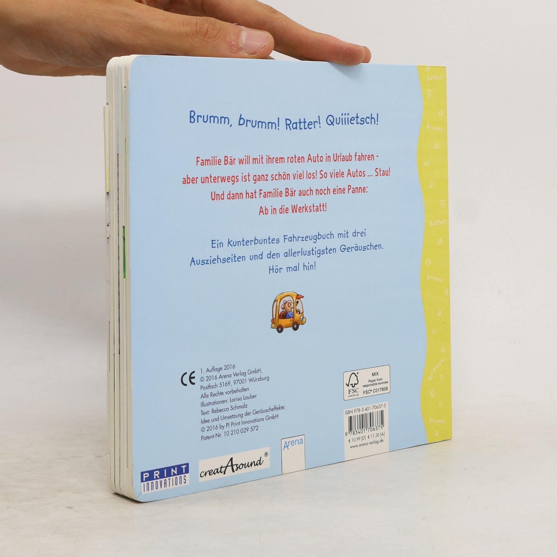 Larisa Lauber Mein Spielbuch mit lustigen Geräuschen - Familie Bär fährt los - Mit drei Geräuschen und tollen Ausziehseiten