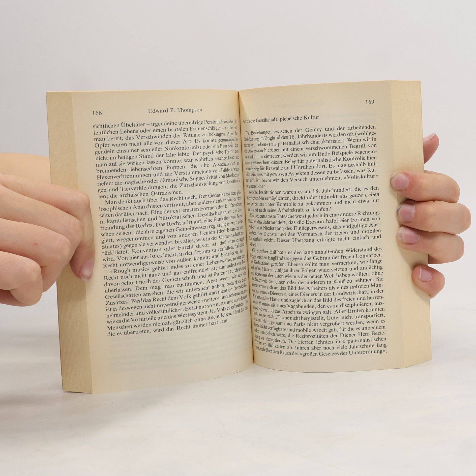 Edward P. Thompson Plebeische Kultur und moralische Ökonomie