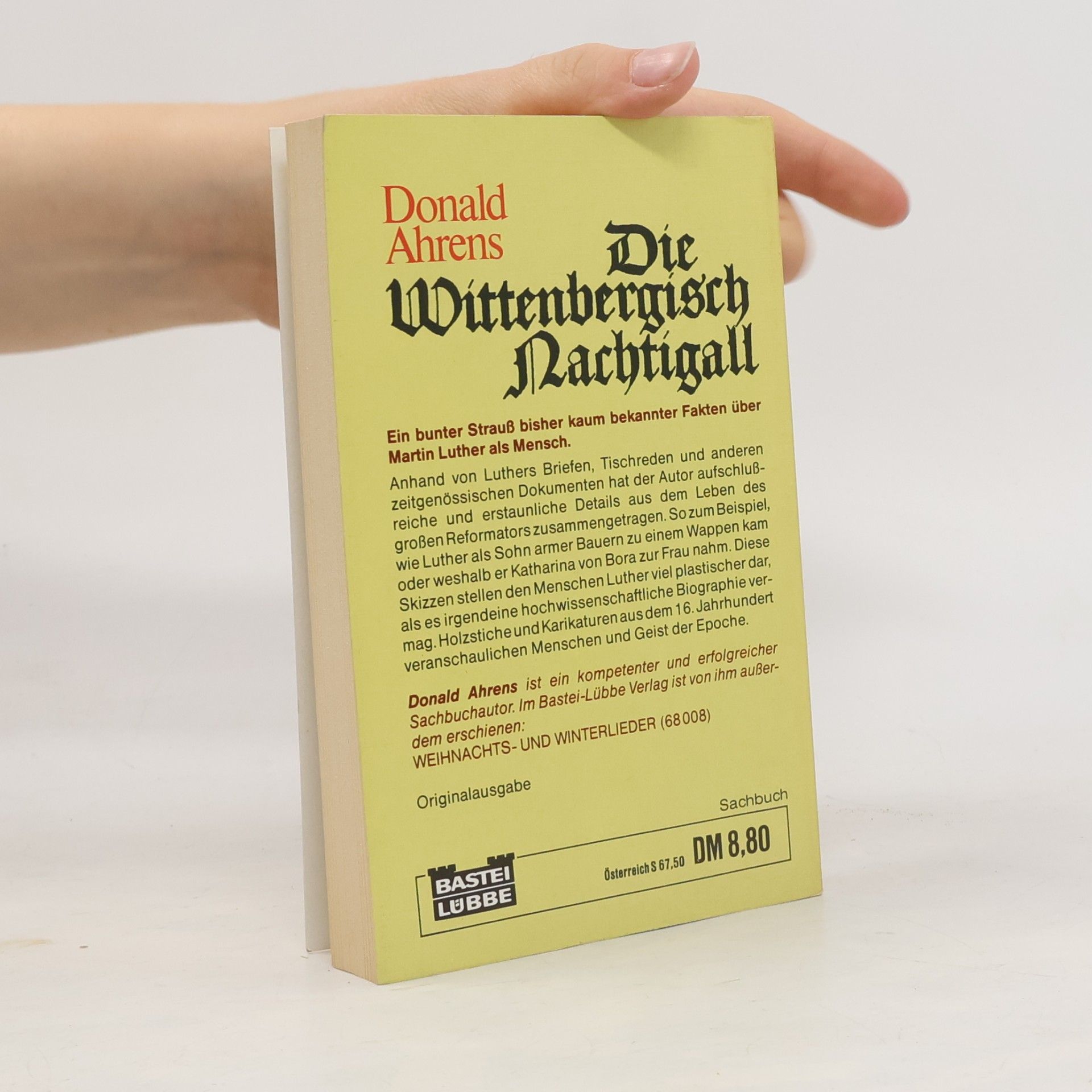 Donald Ahrens Die wittenbergisch Nachtigall