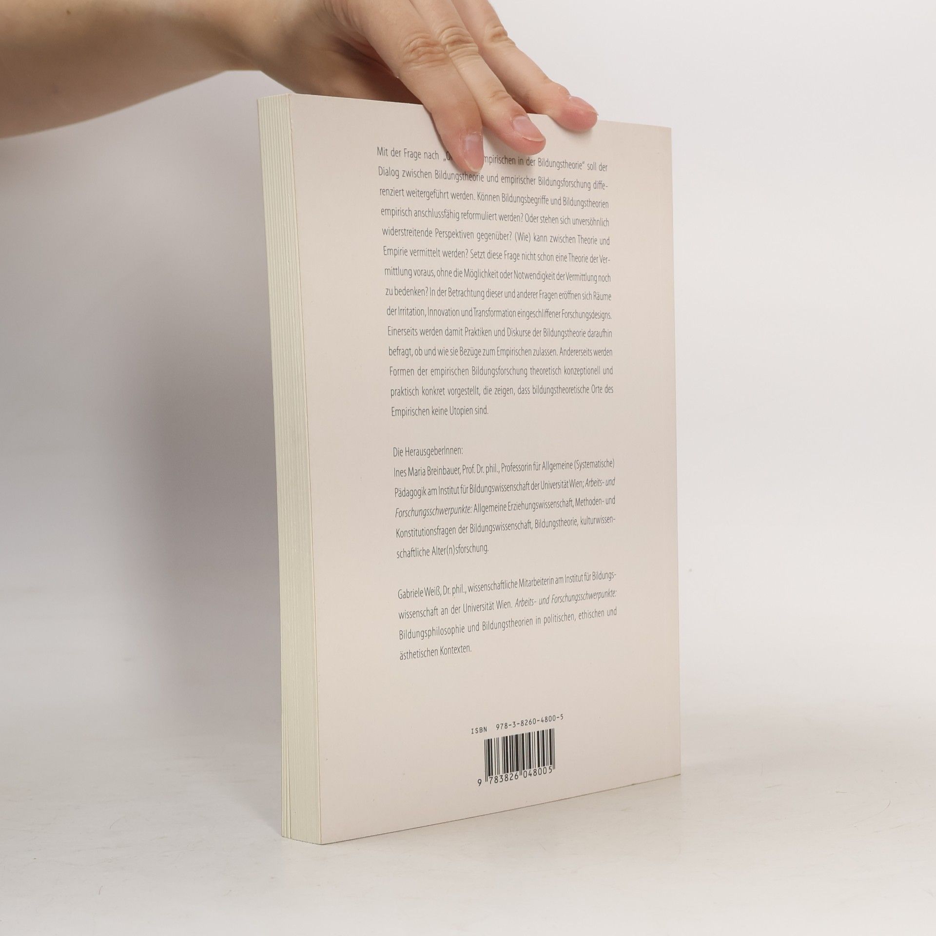 Ines Maria Breinbauer Einsätze theoretischer Erziehungswissenschaft