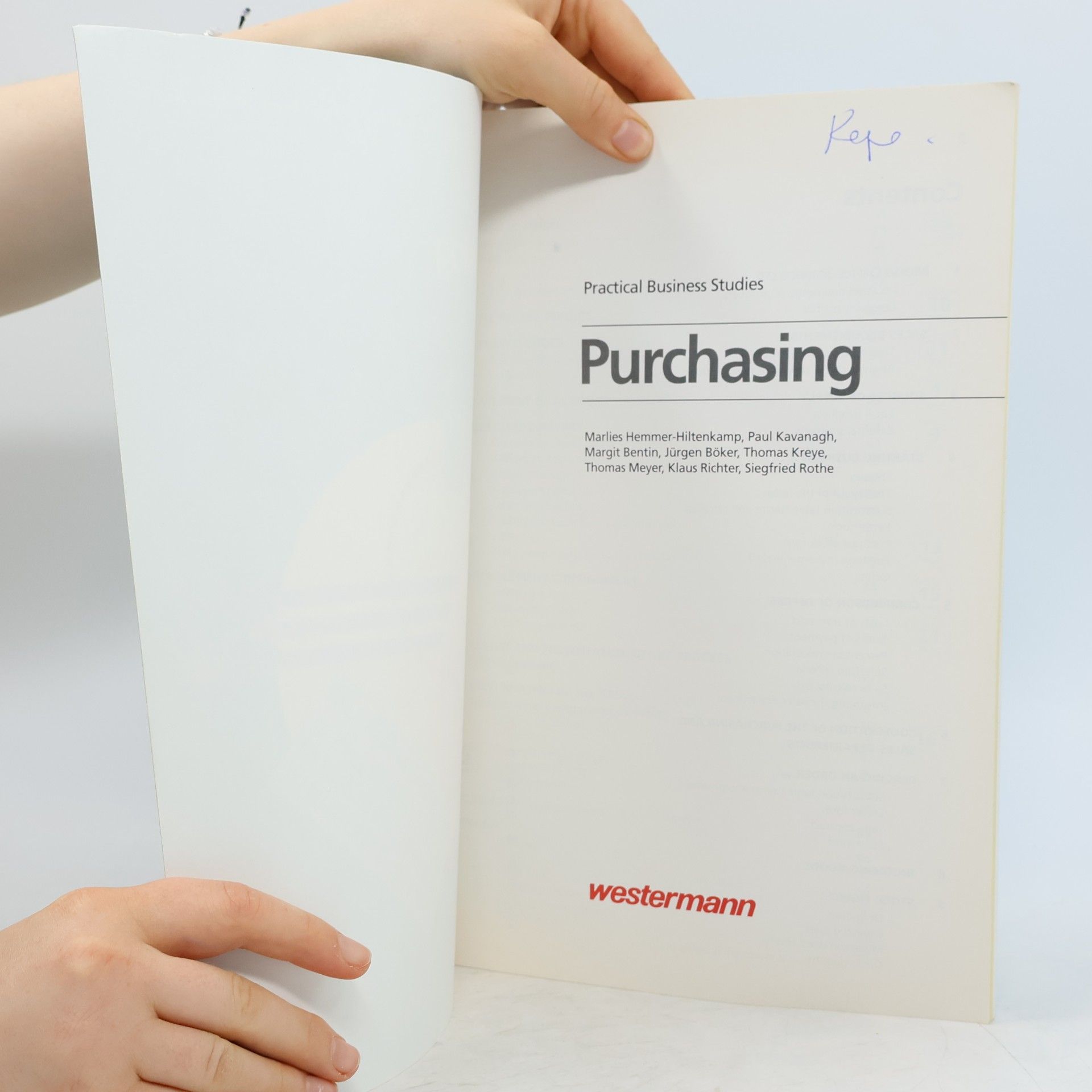 Hemmer-Hiltenkamp Practical Business Studies: Purchasing