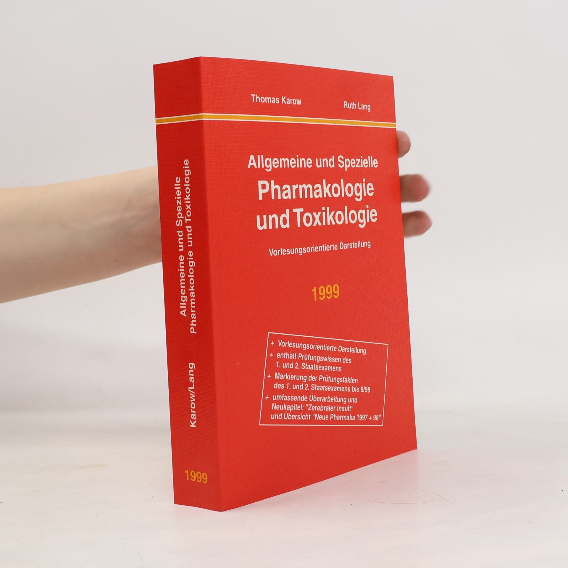 Allgemeine und Spezielle Pharmakologie und Toxikologie 1999