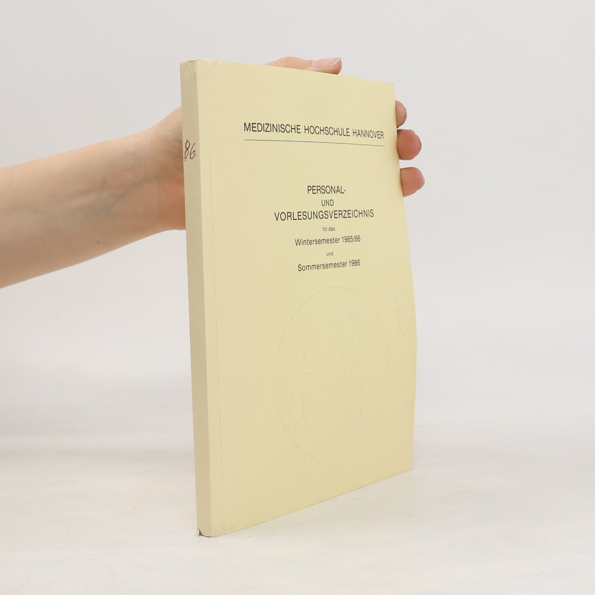 kolektiv Personal und Vorlesungsverzeichnis Wintersemester 1985/86