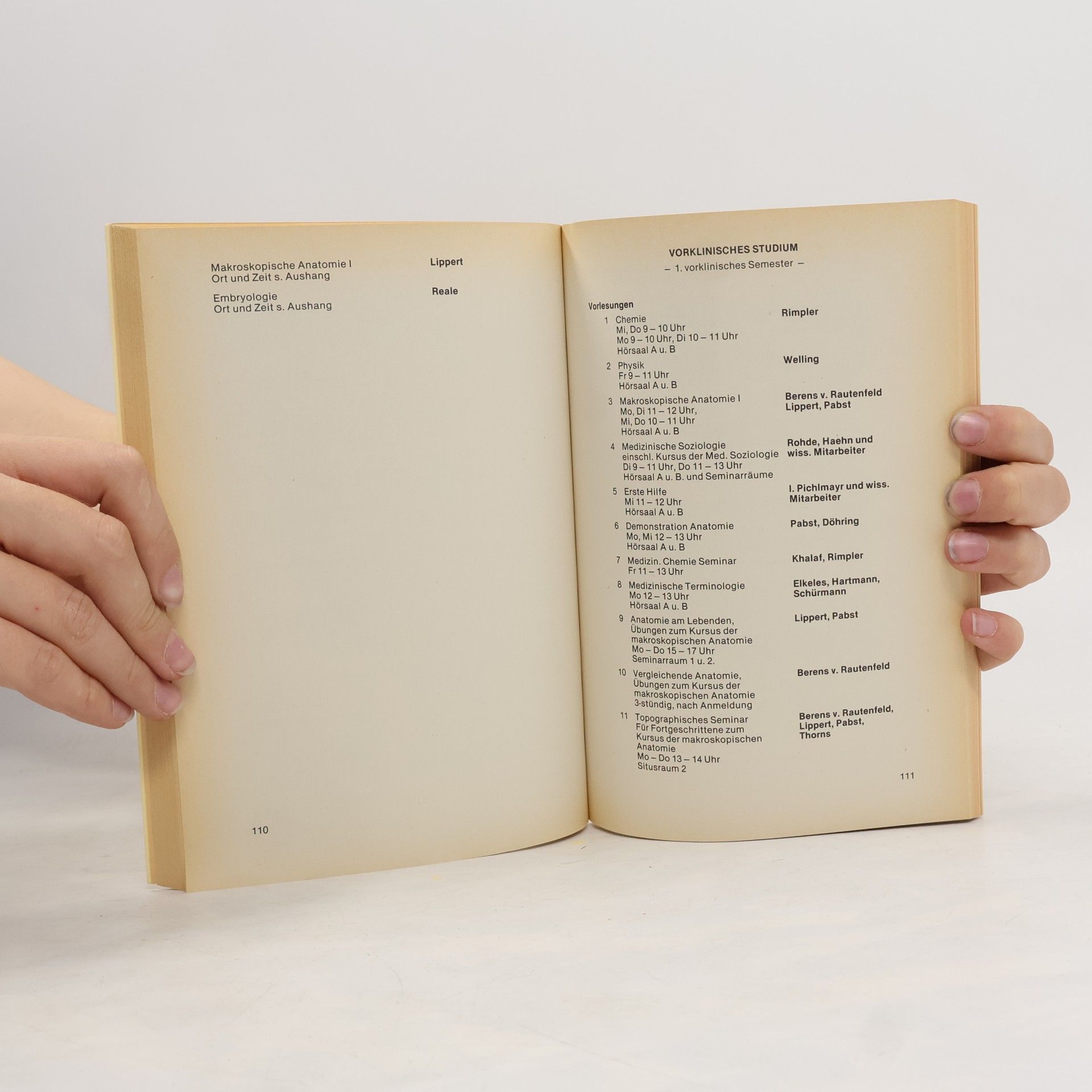 kolektiv Personal und Vorlesungsverzeichnis Wintersemester 1985/86