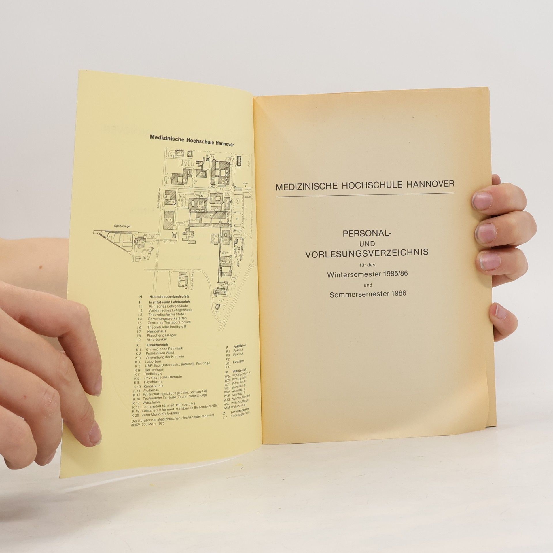 kolektiv Personal und Vorlesungsverzeichnis Wintersemester 1985/86