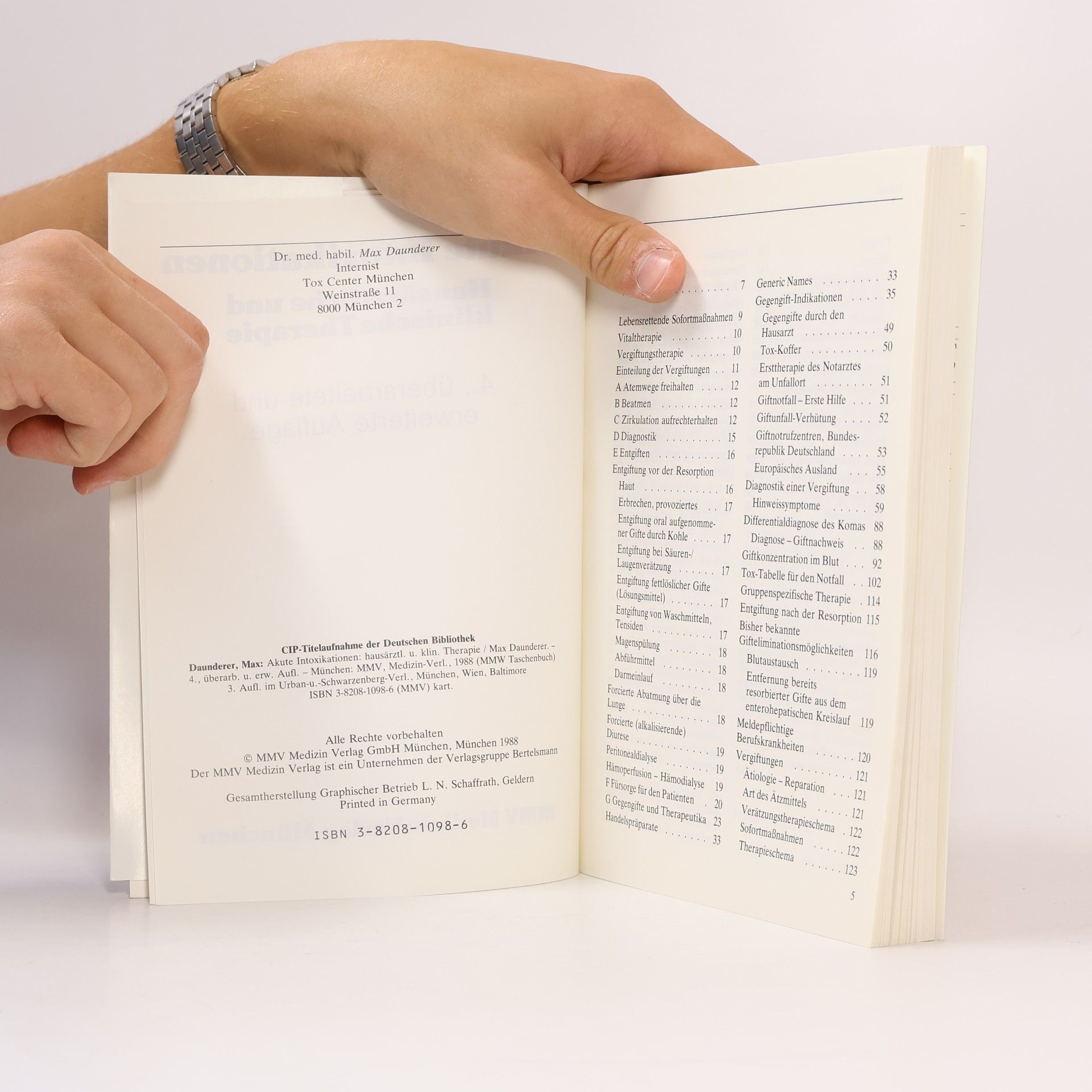 Autorenkollektiv Akute Intoxikationen. Hausärztliche und klinische Therapie