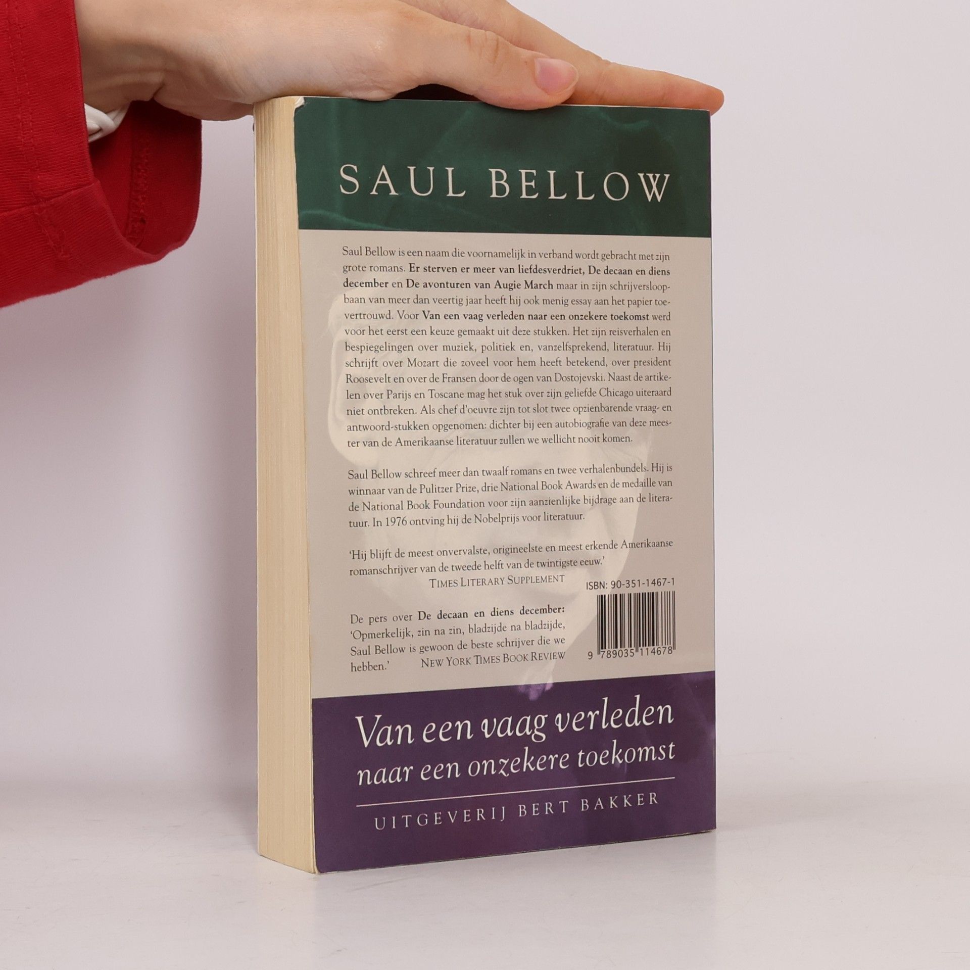 Saul Bellow Van een vaag verleden naar een onzekere toekomst