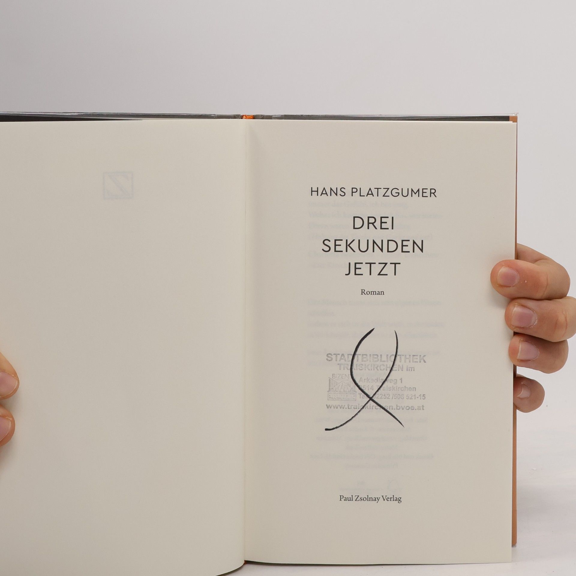 Hans Platzgumer Drei Sekunden Jetzt
