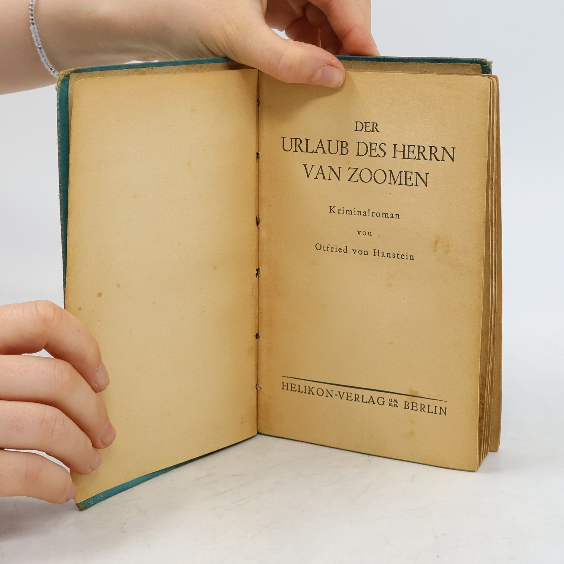 Otfrid von Hanstein Der Urlaub des Herrn van Zoomen