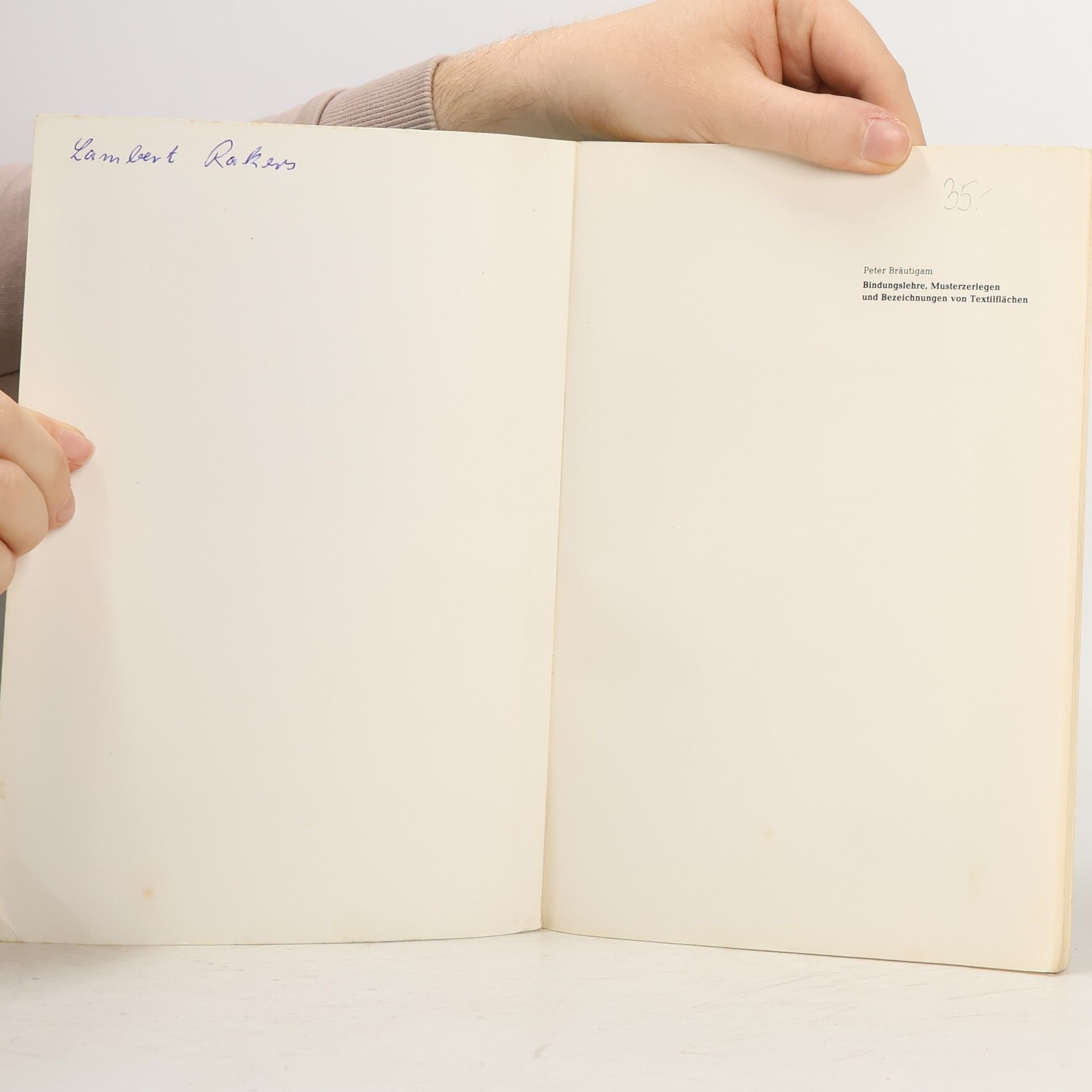 Peter Bräutigam Bindungslehre, Musterzerlegen und Bezeichnungen von Textilflächen