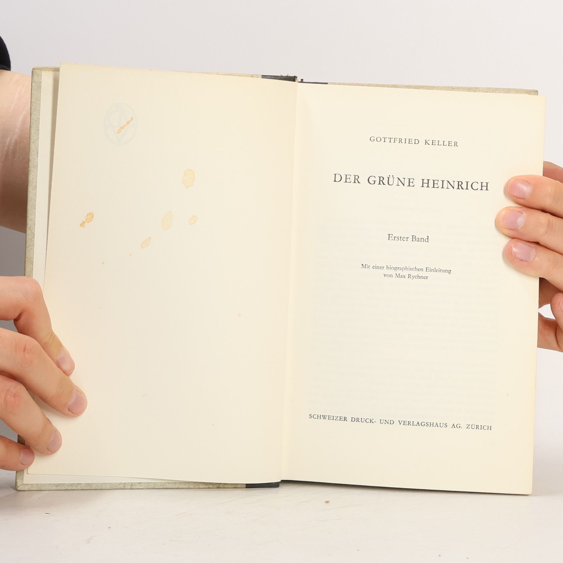 Gottfried Keller Gottfried Kellers Werke 1. Der grüne Heinrich