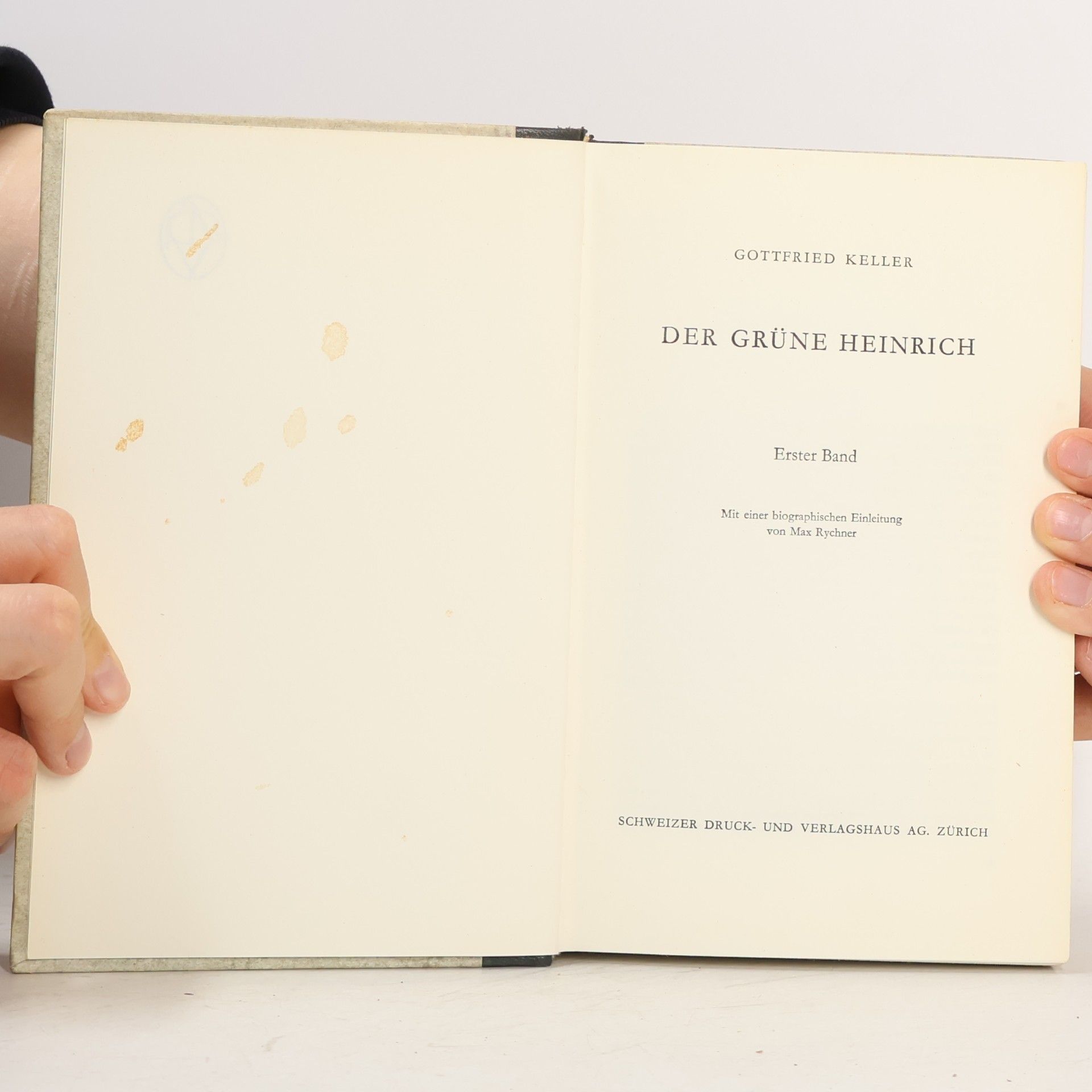 Gottfried Keller Gottfried Kellers Werke 1. Der grüne Heinrich