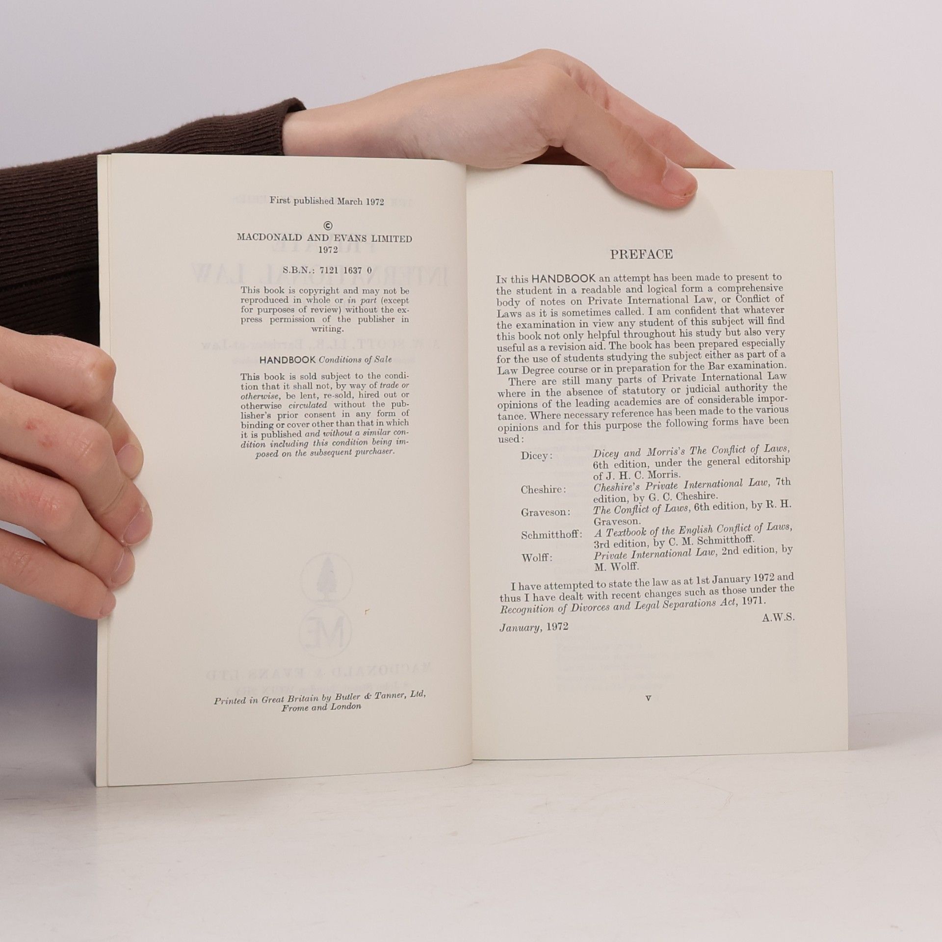 W. A. H. Scott Private International Law