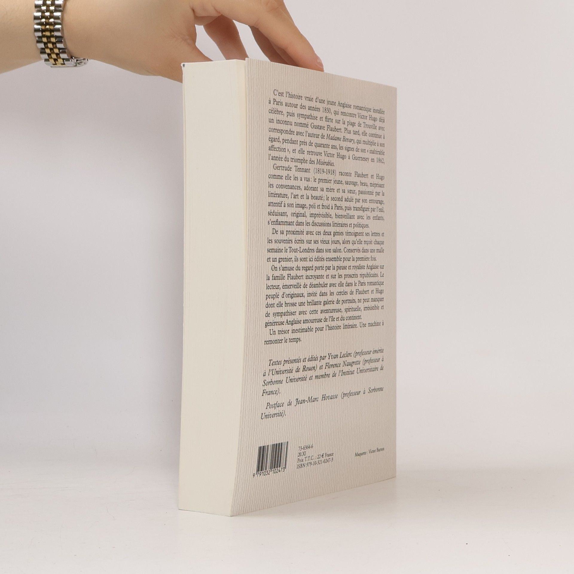 Gertrude Tennant Mes souvenirs sur Hugo et Flaubert - édition établie et présentée par F.Naugrette et Y. Leclerc