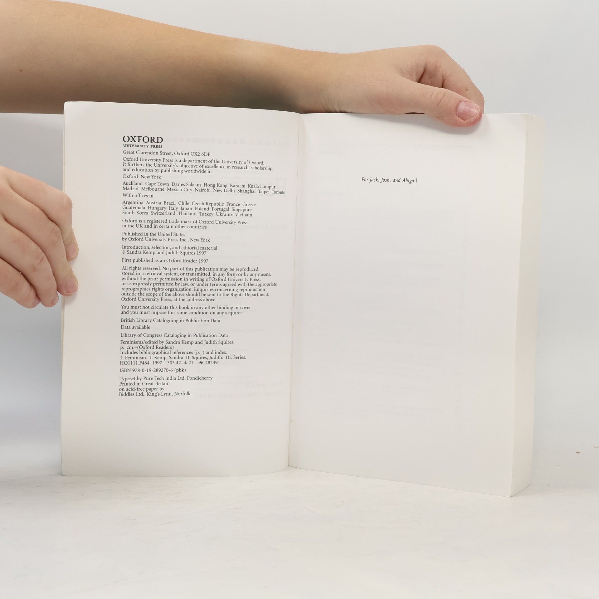 Sandra Kemp Oxford Readers: Feminisms