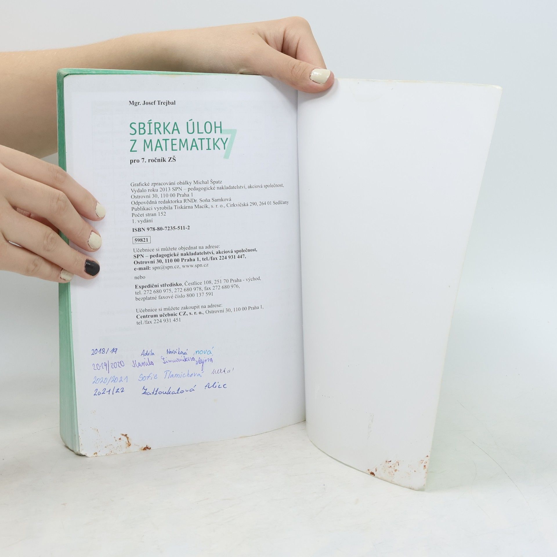 Josef Trejbal Sbírka úloh z matematiky pro 7. ročník ZŠ