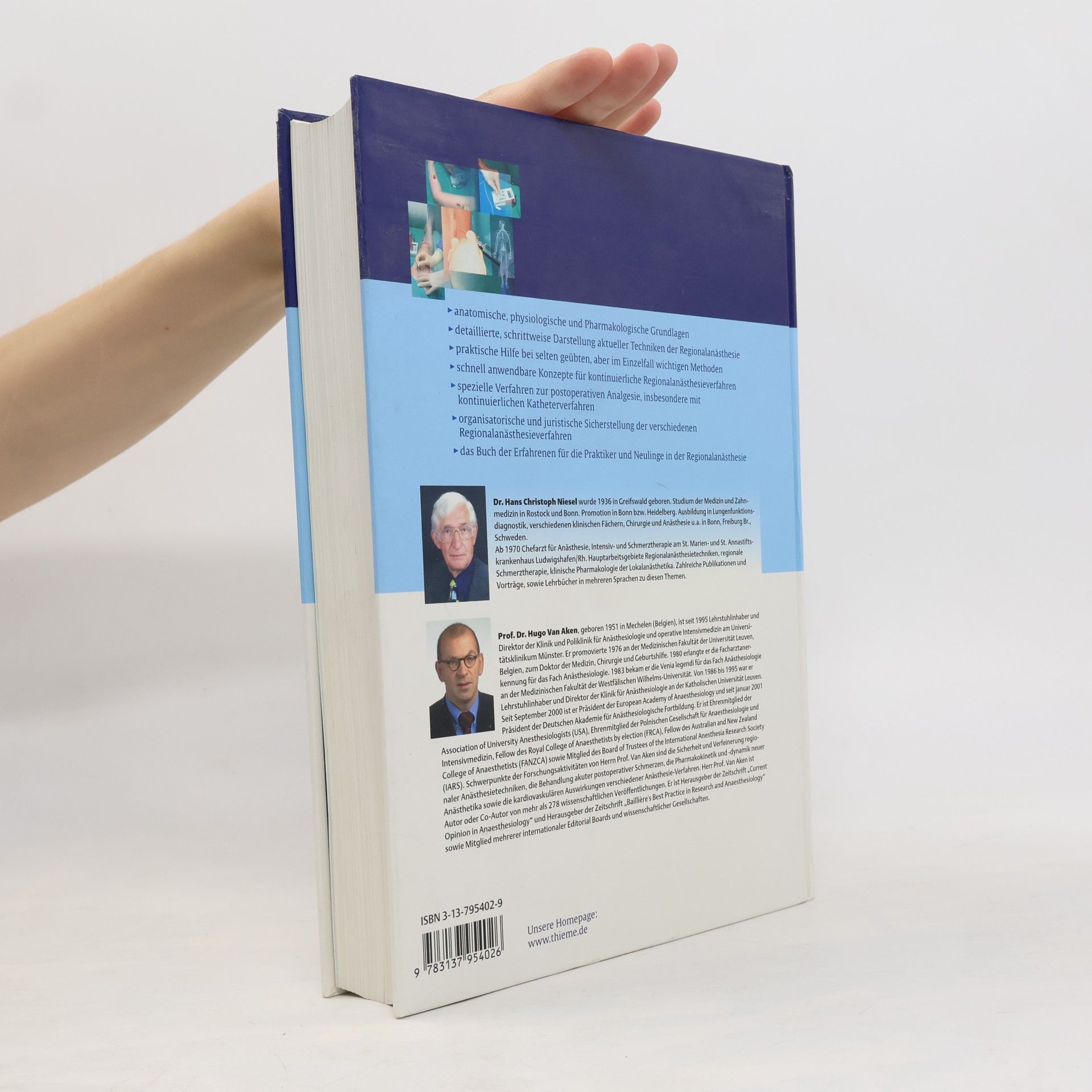 Hans Christoph Niesel Lokalanästhesie, Regionalanästhesie, regionale Schmerztherapie - 2., überarbeitete Auflage
