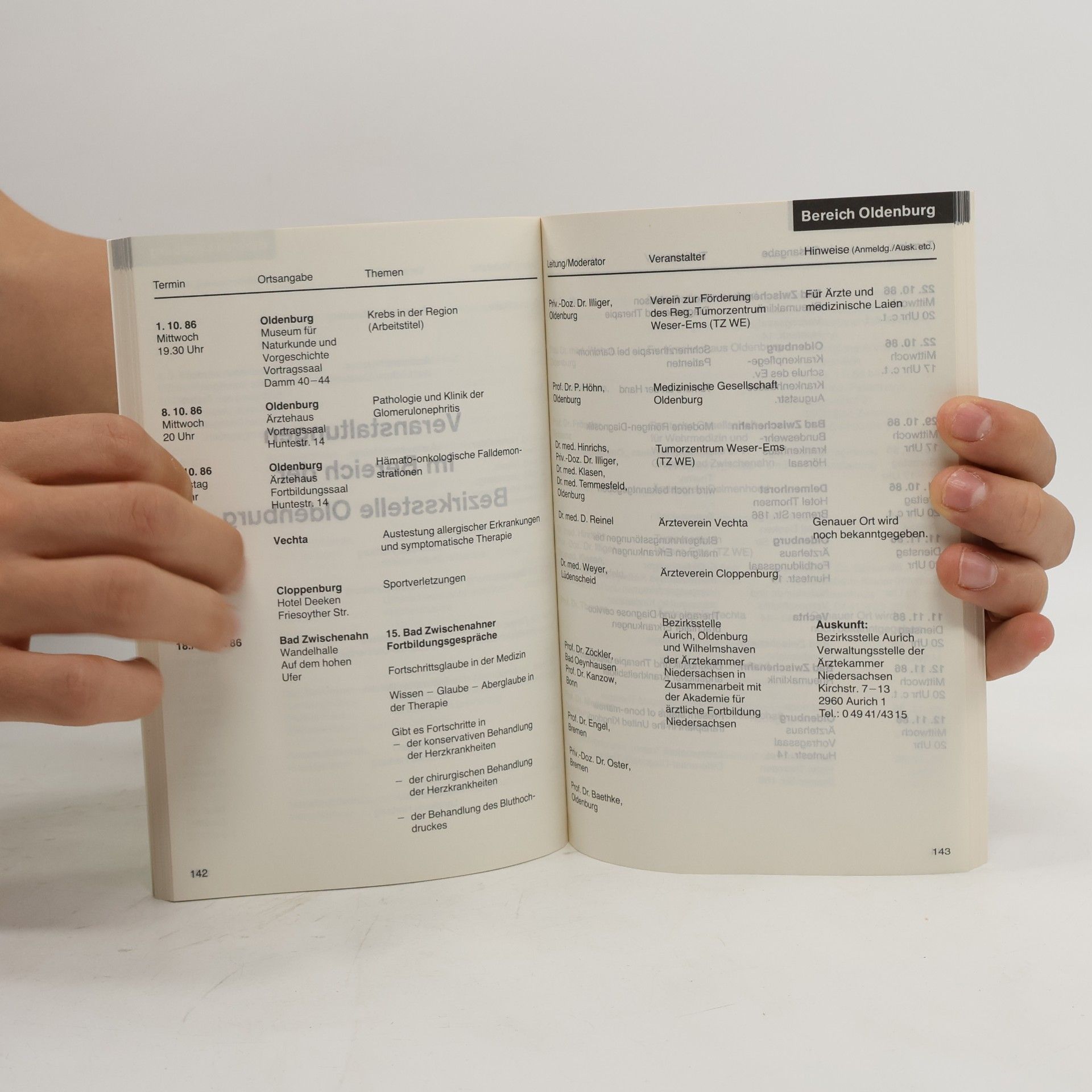 kolektiv Ärztliche Fortbildung in Niedersachsen 1986/1987