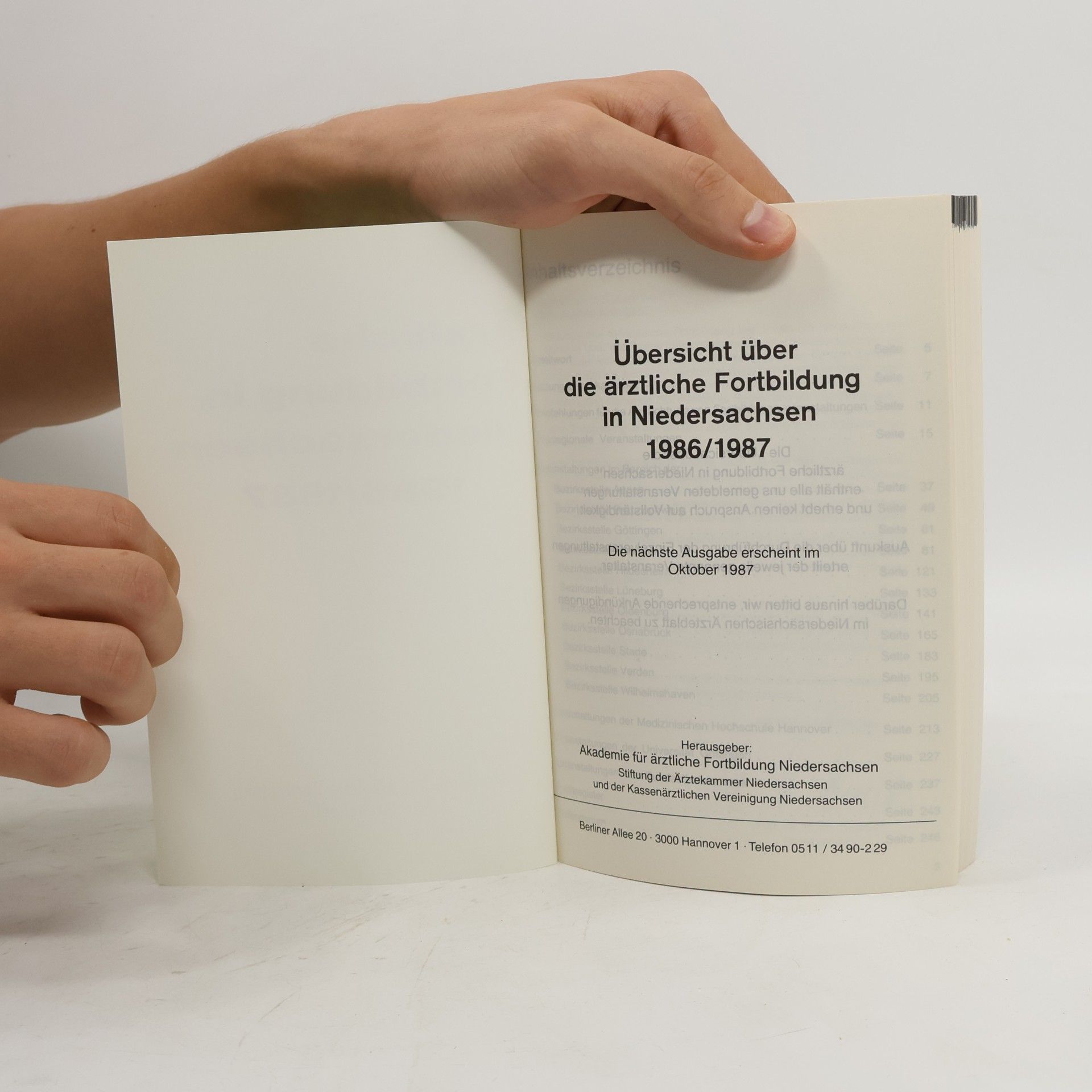 kolektiv Ärztliche Fortbildung in Niedersachsen 1986/1987