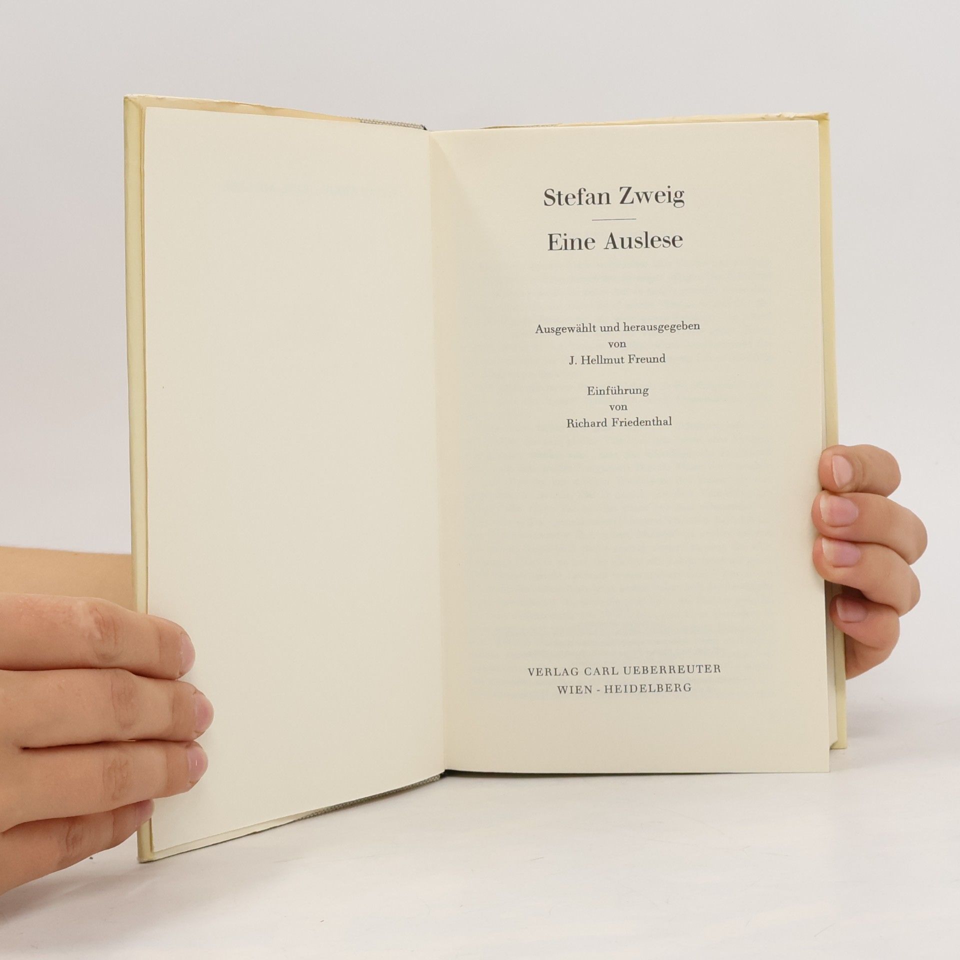 Stefan Zweig Eine Auslege Ueberreuter