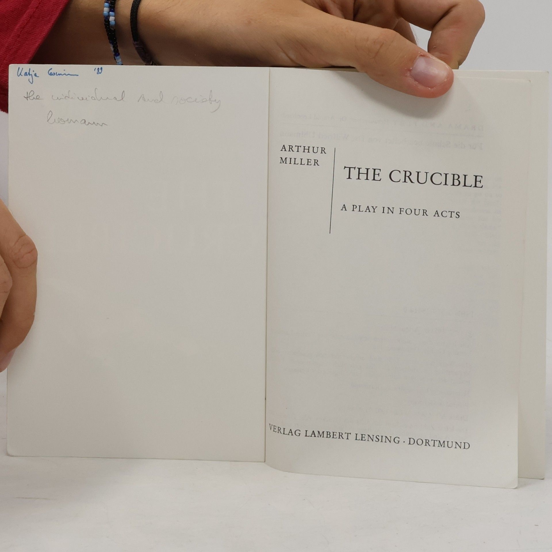Arthur Miller The Crucible.