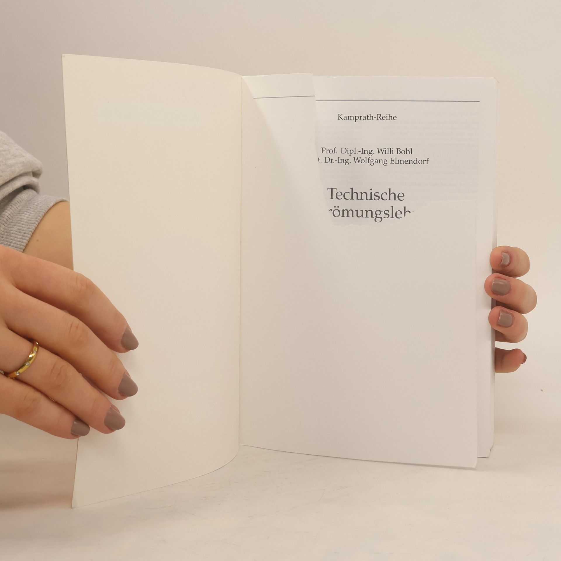 Willi Bohl Kamprath-Reihe: Technische Strömungslehre