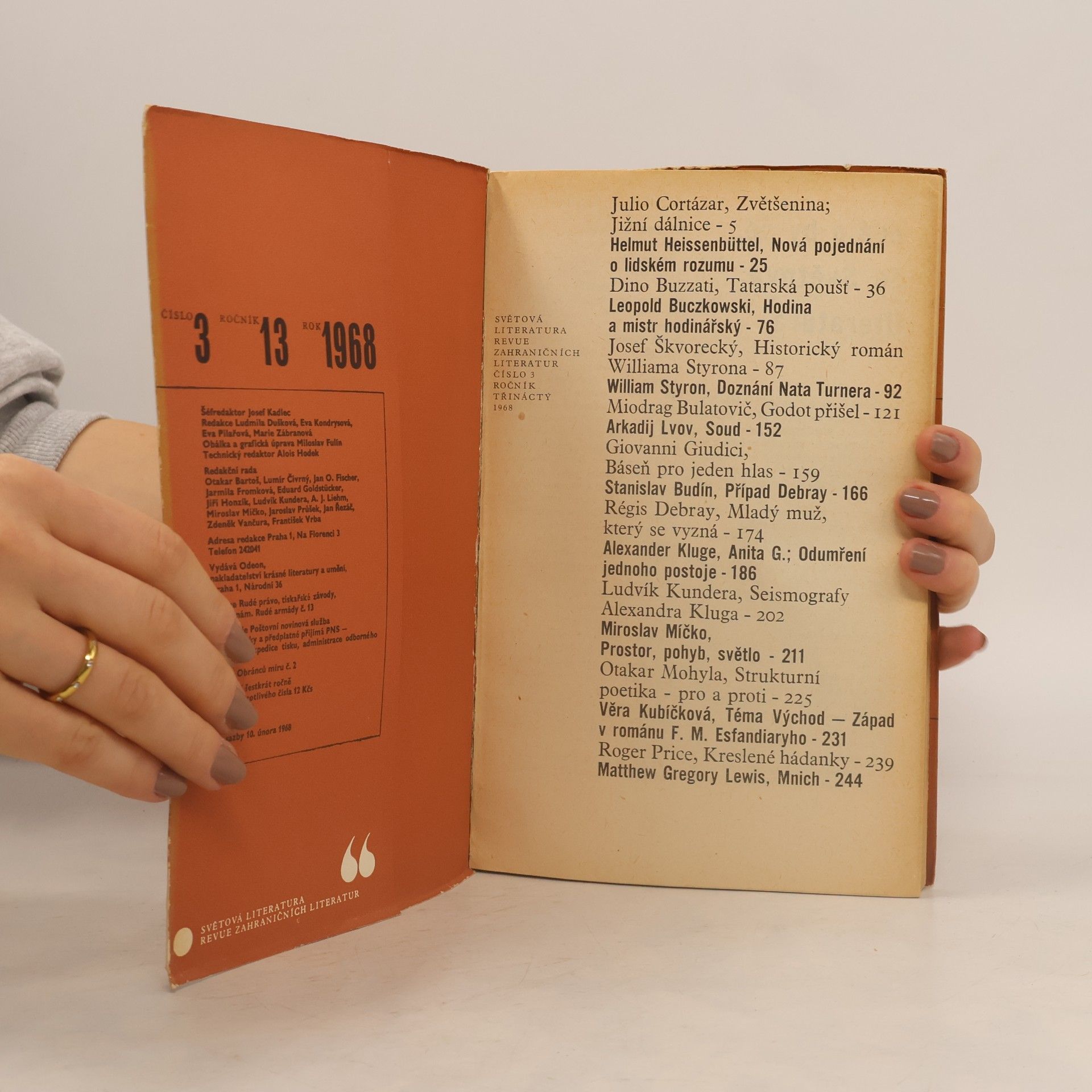 kolektiv Světová literatura 3/1968