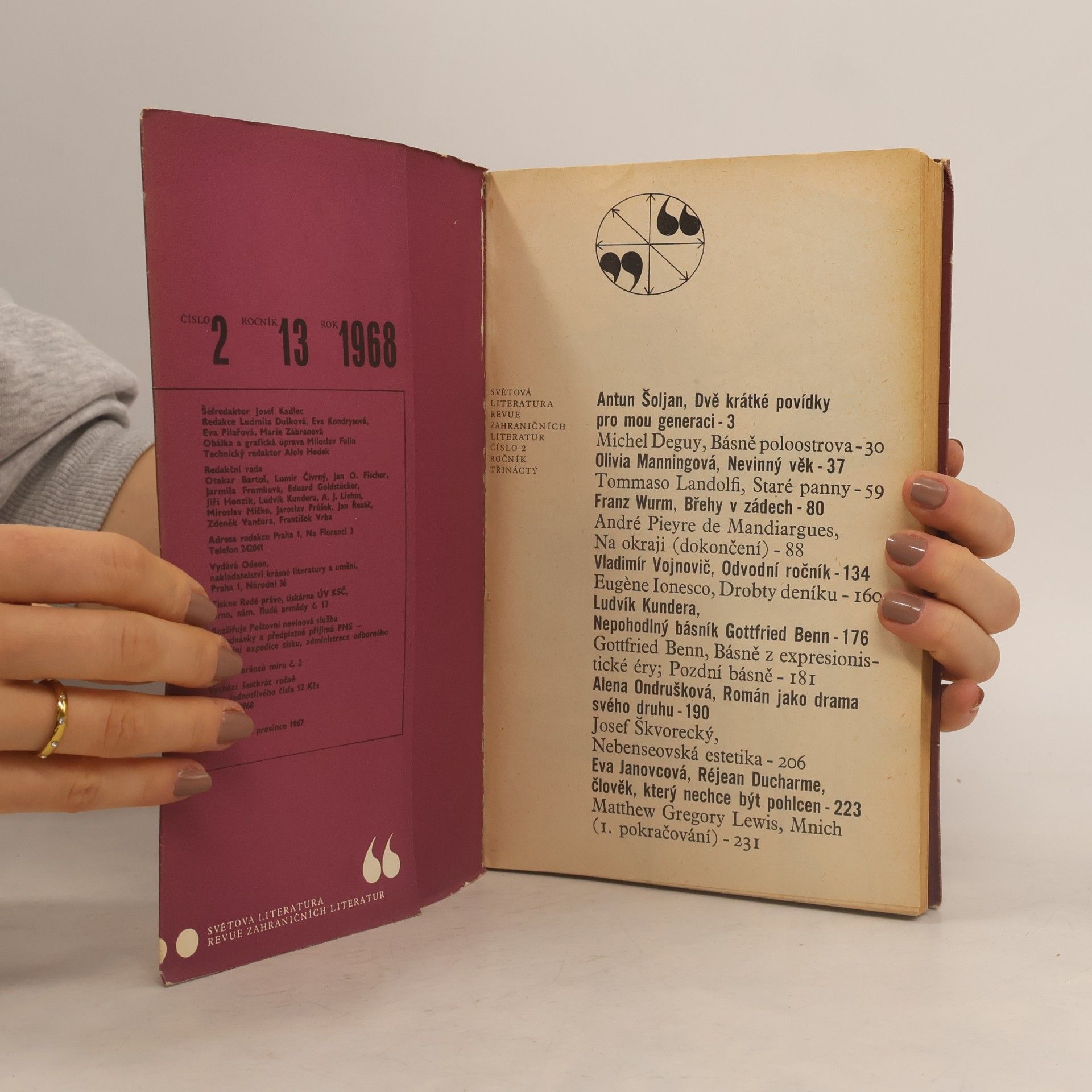 kolektiv Světová literatura 2/1968