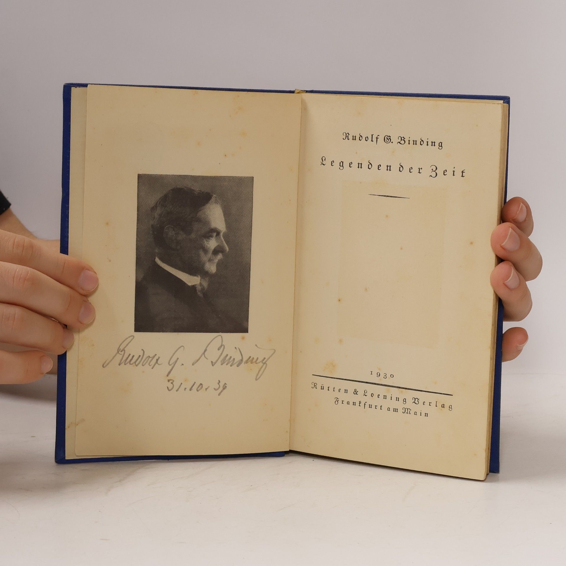 Rudolf G. Binding Legenden der Zeit