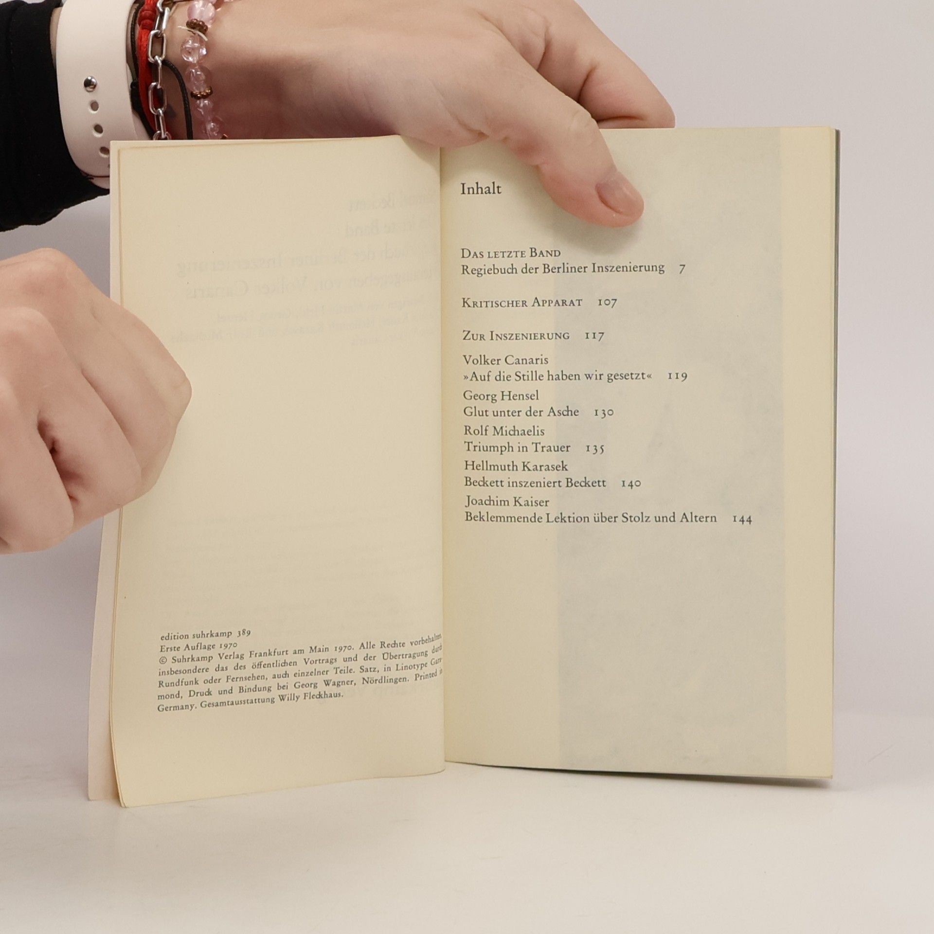 Samuel Beckett Das letzte Band