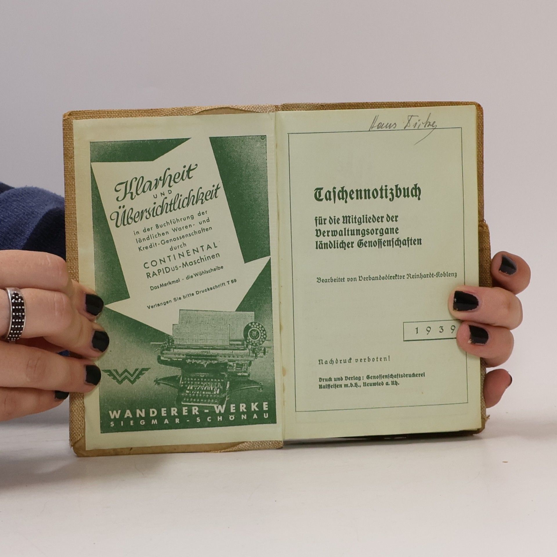 kolektiv Taschennotizbuch 1939