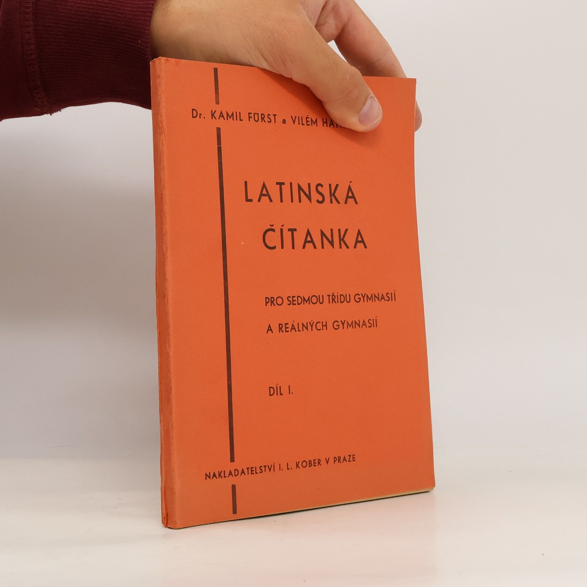 Latinská čítanka pro VII. třídu gymnasií a reálných gymnasií. Díl 1., Text.