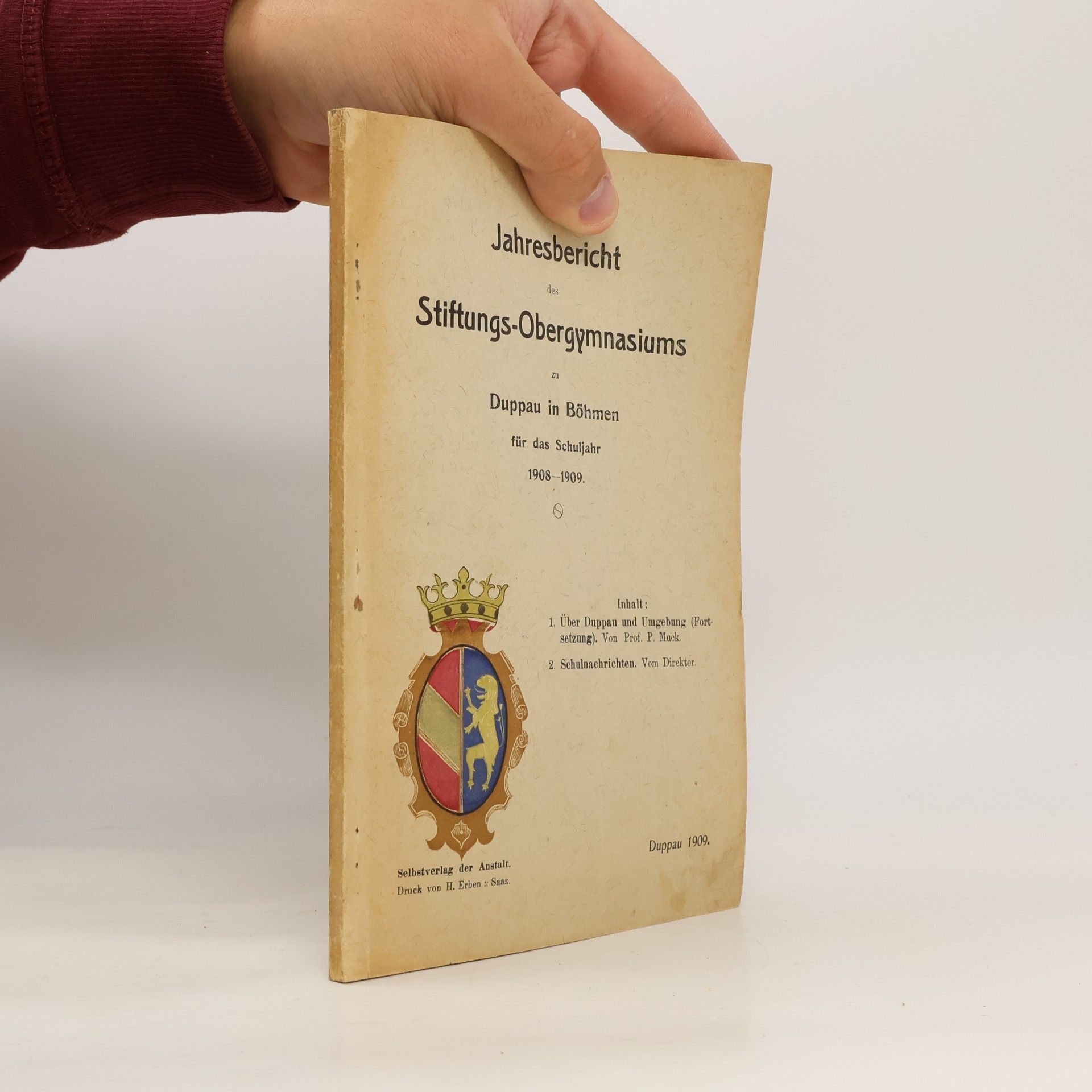 kolektiv Jahresbericht des Stiftungs-Obergymnasiums zu Duppau in Böhmen für das Schuljahr 1908–1909
