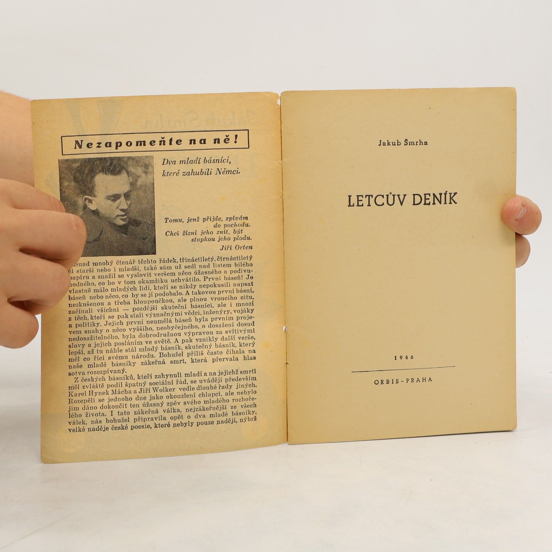 Jakub Šmrha Letcův deník