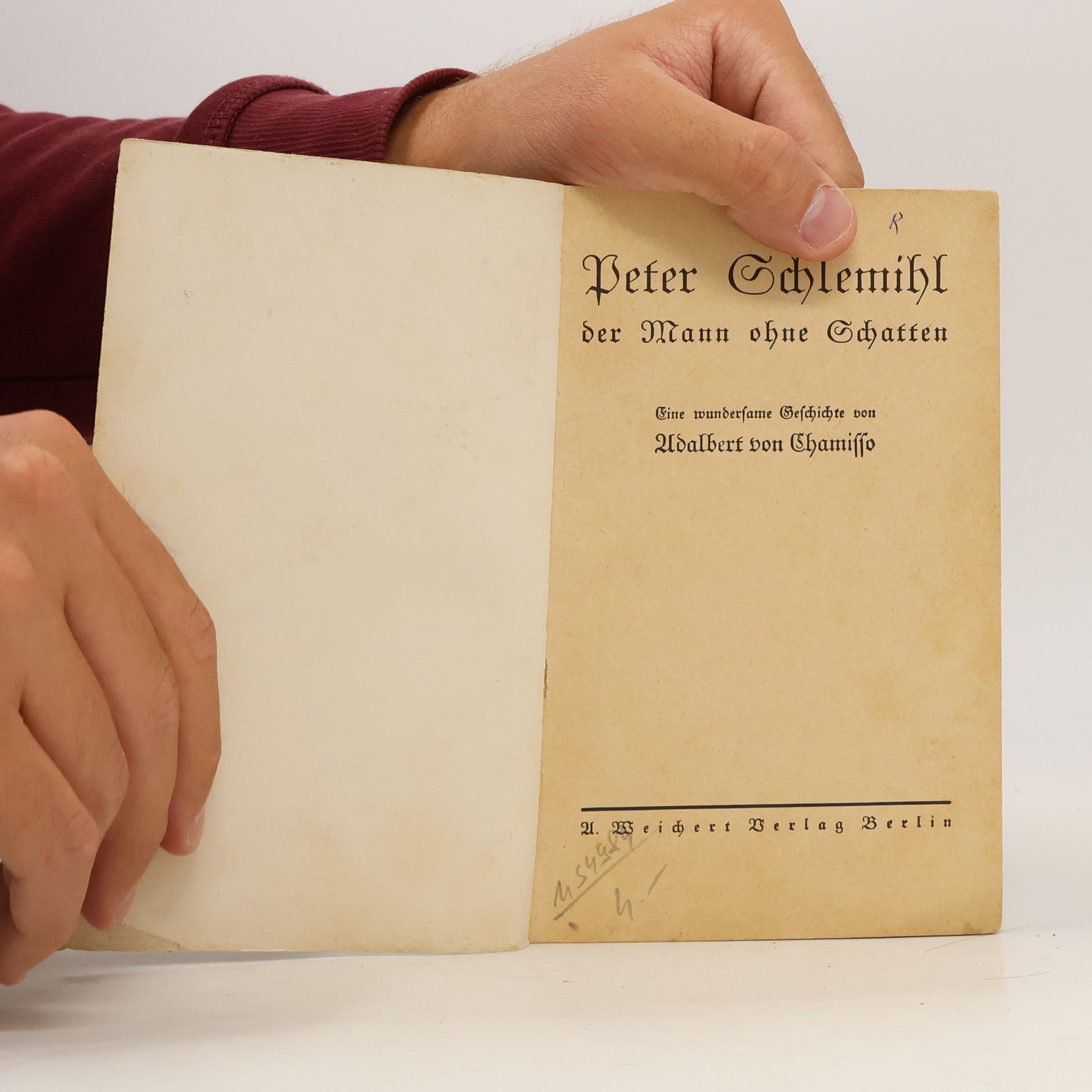 Adelbert von Chamisso Peter Schlemihl. Der Mann ohne Schatten